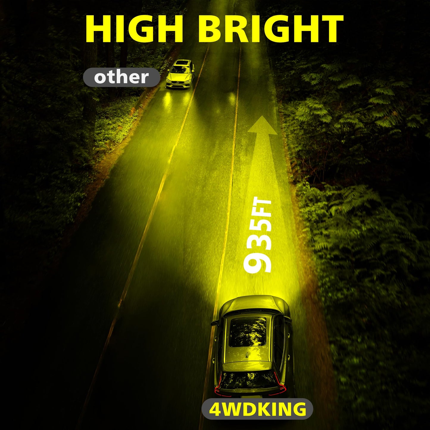 4WDKING Yellow LED Light Bar 32 inch Off Road LED Spot Flood Combo Work Light High Bright Truck Driving Fog Lamp IP69K Waterproof for Truck Cars ATV UTV Boat