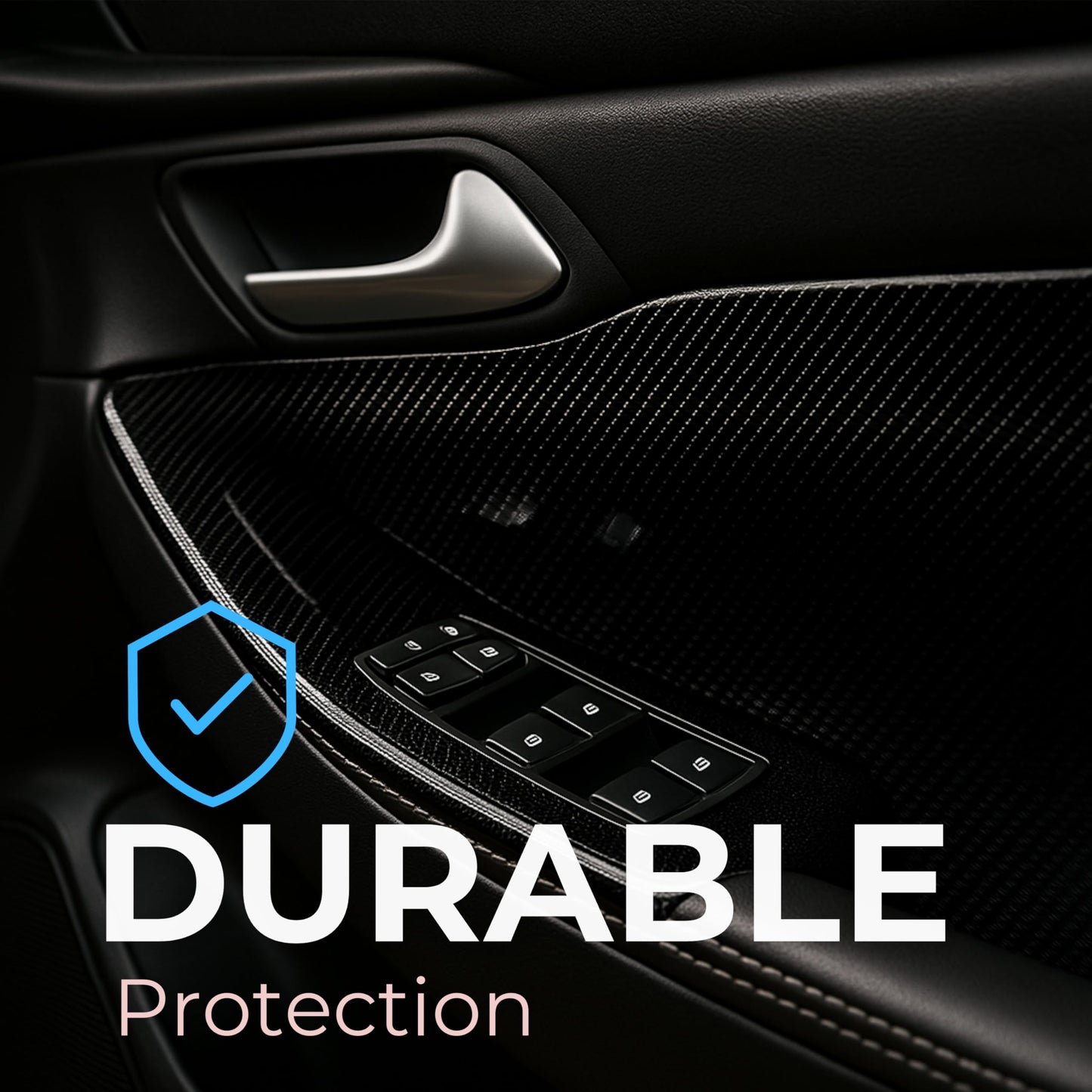 RockRose 7D Super Glossy Black Carbon Fiber Vinyl Wrap - Anti-Wrinkle, Air Release Automotive Wrap - DIY Decals Self Adhesive Car Vinyl Sticker for Interior/Exterior - Size 5FT x 60FT
