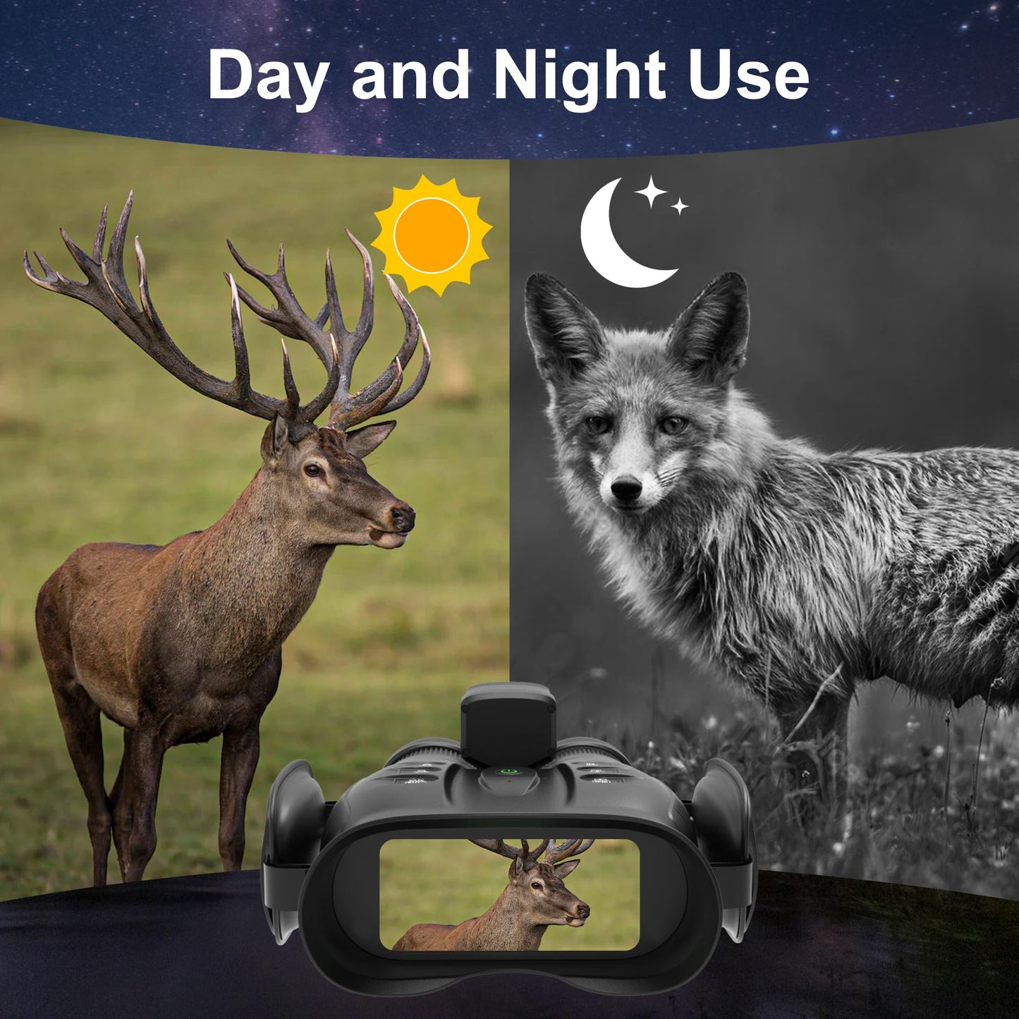 oneleaf.ai Find NV200 True 4K 35mm Night Vision Binoculars, Day/Night Vision Goggles with Rangefinder