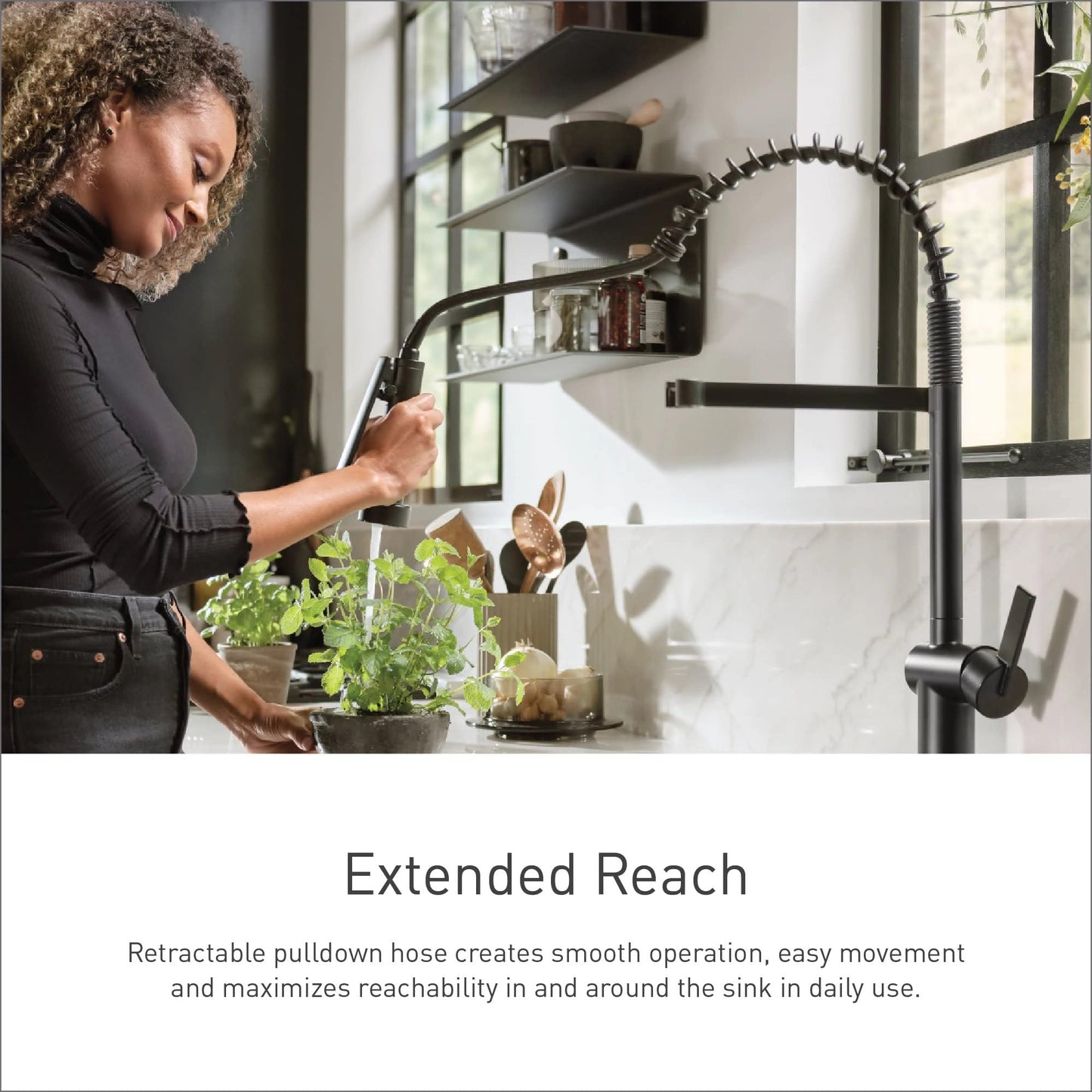 Moen Sleek Stainless Pulldown Kitchen Faucet, Modern Kitchen Faucet with One Handle High-Arc, Power Boost, Easy Installation and Spot Resist Finish, 5925SRS