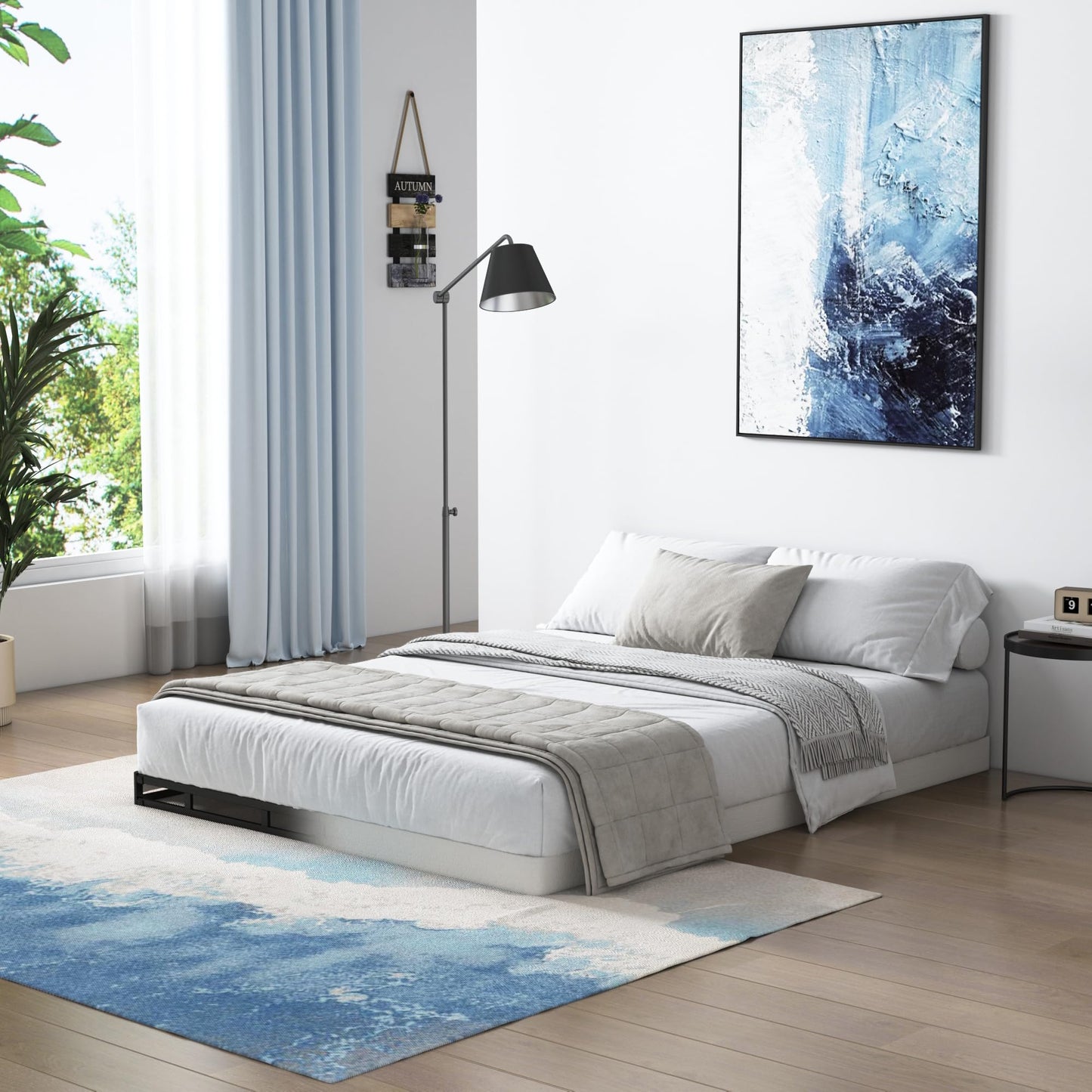 Vehowy 4 Inch Box Spring for Full Bed,Full Size Box Spring Only,Heavy Duty Mattress Foundation,Metal Bed Base,Non-Slip,Easy Assembly