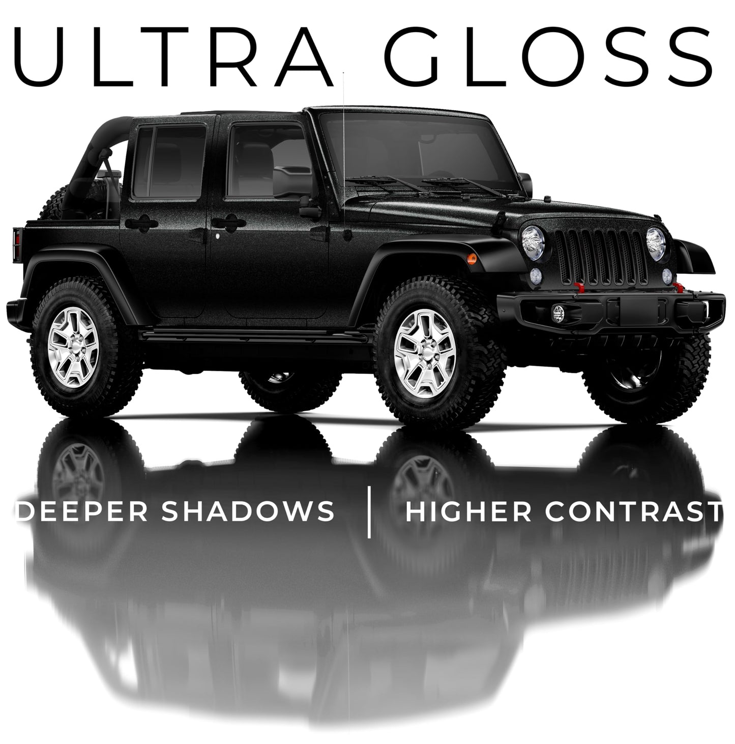 VViViD+ Ultra Gloss Black Metallic Diamond Crystal Vinyl Car Wrap (25ft x 59")