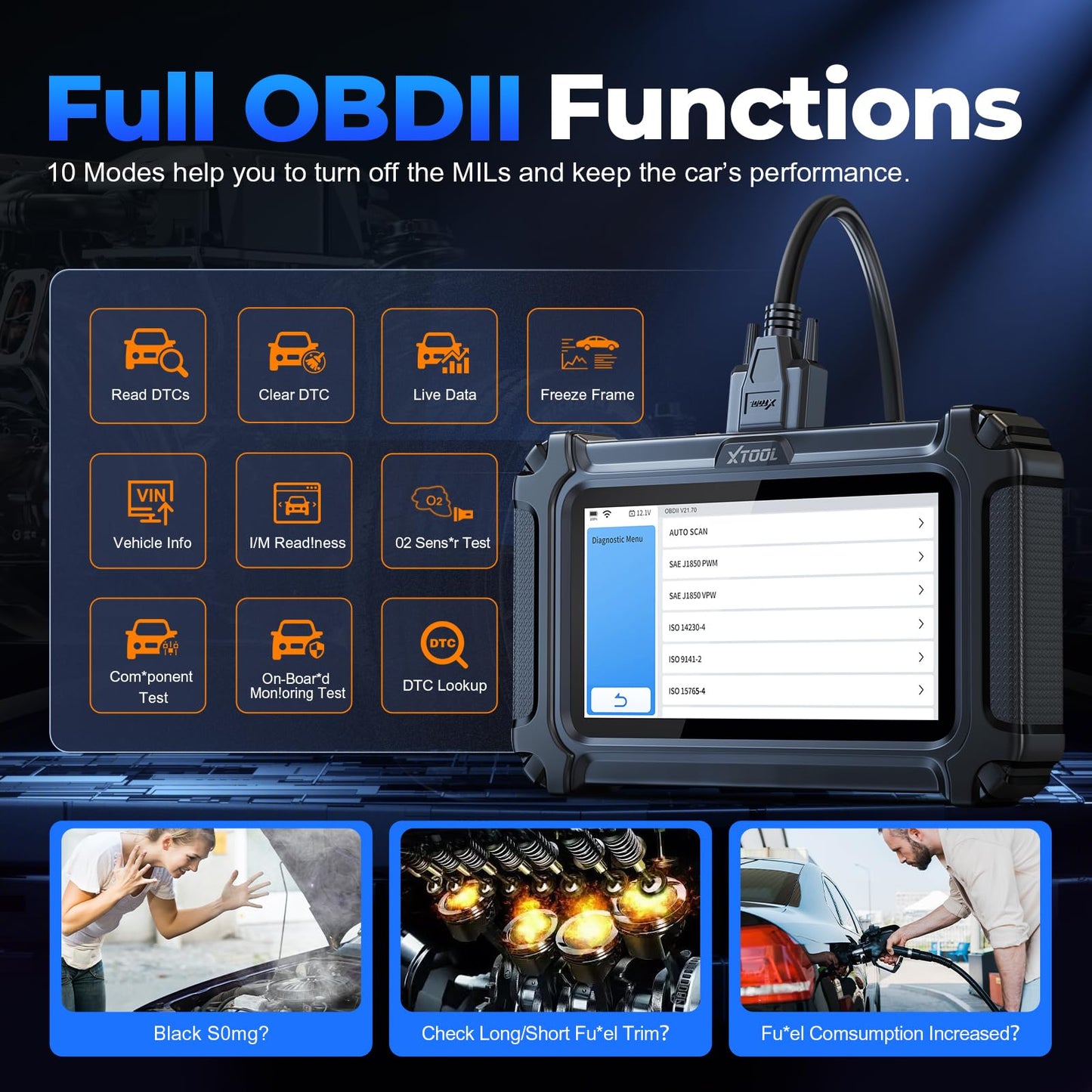 XTOOL D6 OBD2 Scanner Diagnostic Tool with Lifetime Free Updates: 2026 Full System Scan Tool with 15 Resets, Crank Sensor/Throttle Relearn, EPB, Oil Reset, ABS Bleed, FCA & CAN FD, Upgrade of D5S