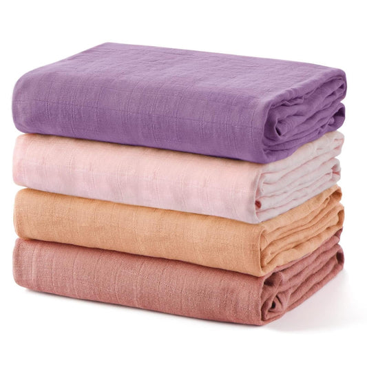 Momcozy Muslin Best Wishes Swaddle Blankets, Ultra Soft Neutral Registry Essentials, Jungle Trails & Wild Pals, Breathable Large 47'' x 47'' Newborn Boys Girls Receiving Blanket