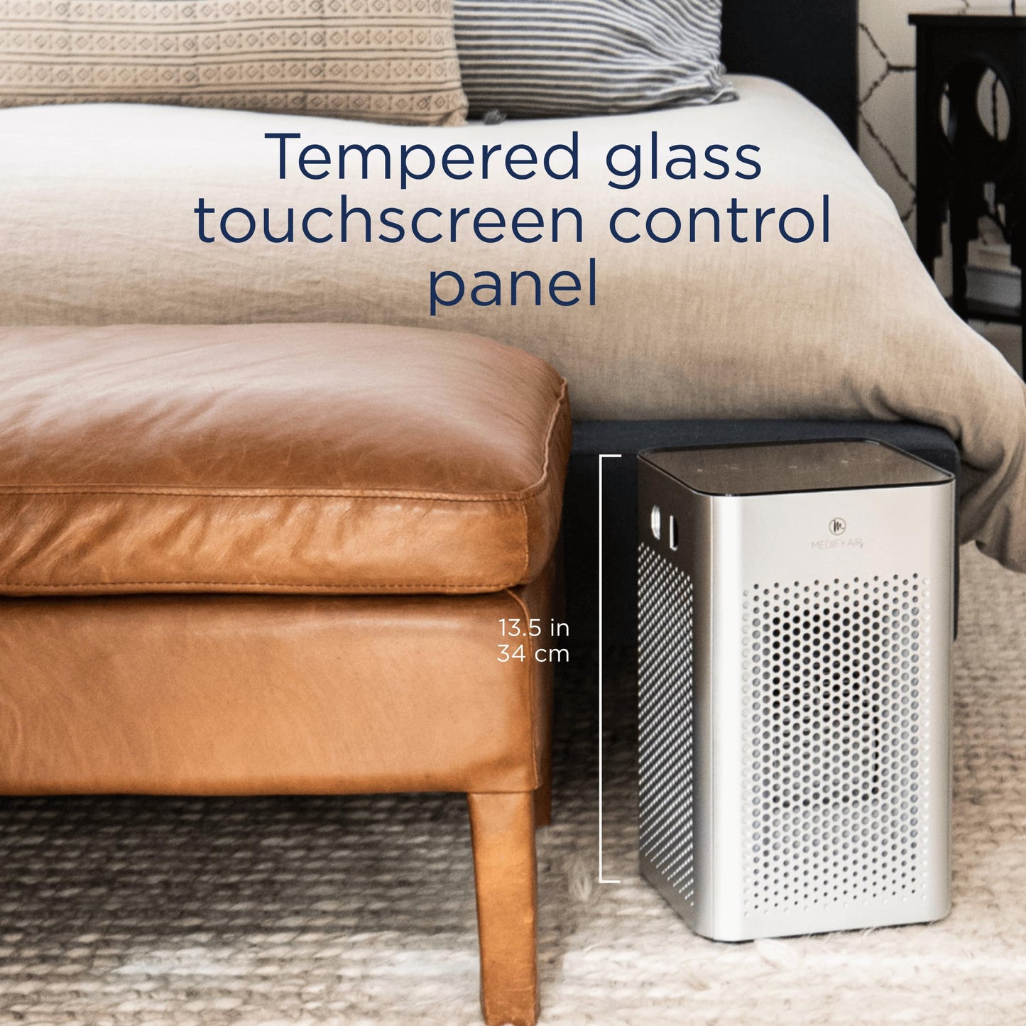 Medify MA-25 Air Purifier with True HEPA H13 Filter | 825 ft² Coverage in 1hr for Allergens, Smoke, Wildfires, Odors, Pollen, Pet Dander | Removal to 0.1 Microns | Silver, 2-Pack