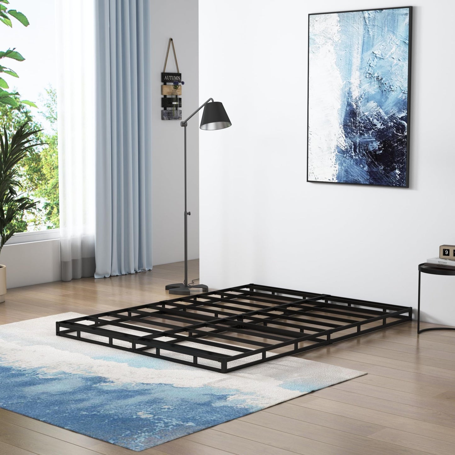 Vehowy 4 Inch Box Spring for Full Bed,Full Size Box Spring Only,Heavy Duty Mattress Foundation,Metal Bed Base,Non-Slip,Easy Assembly
