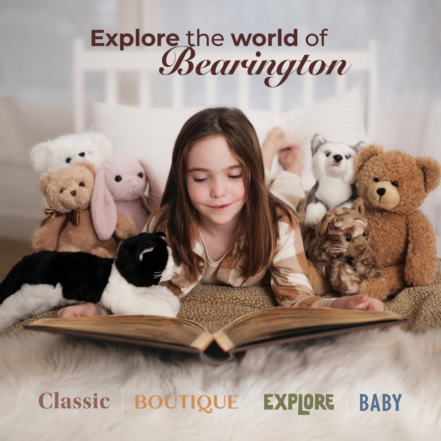 Bearington Huggy Ben Teddy Bear Stuffed Animal Plush Toy - 19" Soft Brown Huggable Bear with Bean Bag Weighted Body and Floppy Limbs - Classic Plush Teddy Gift for Kids, Babies, Collectors, and Adults