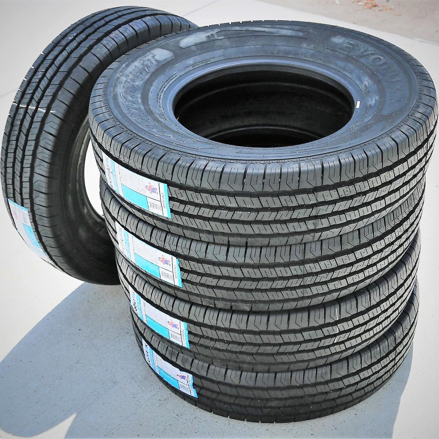 Evoluxx Rotator H/T All-Season Commercial Van Radial Tire-235/65R16 235/65/16 235/65-16 121/119R Load Range E LRE 10-Ply BSW Black Side Wall