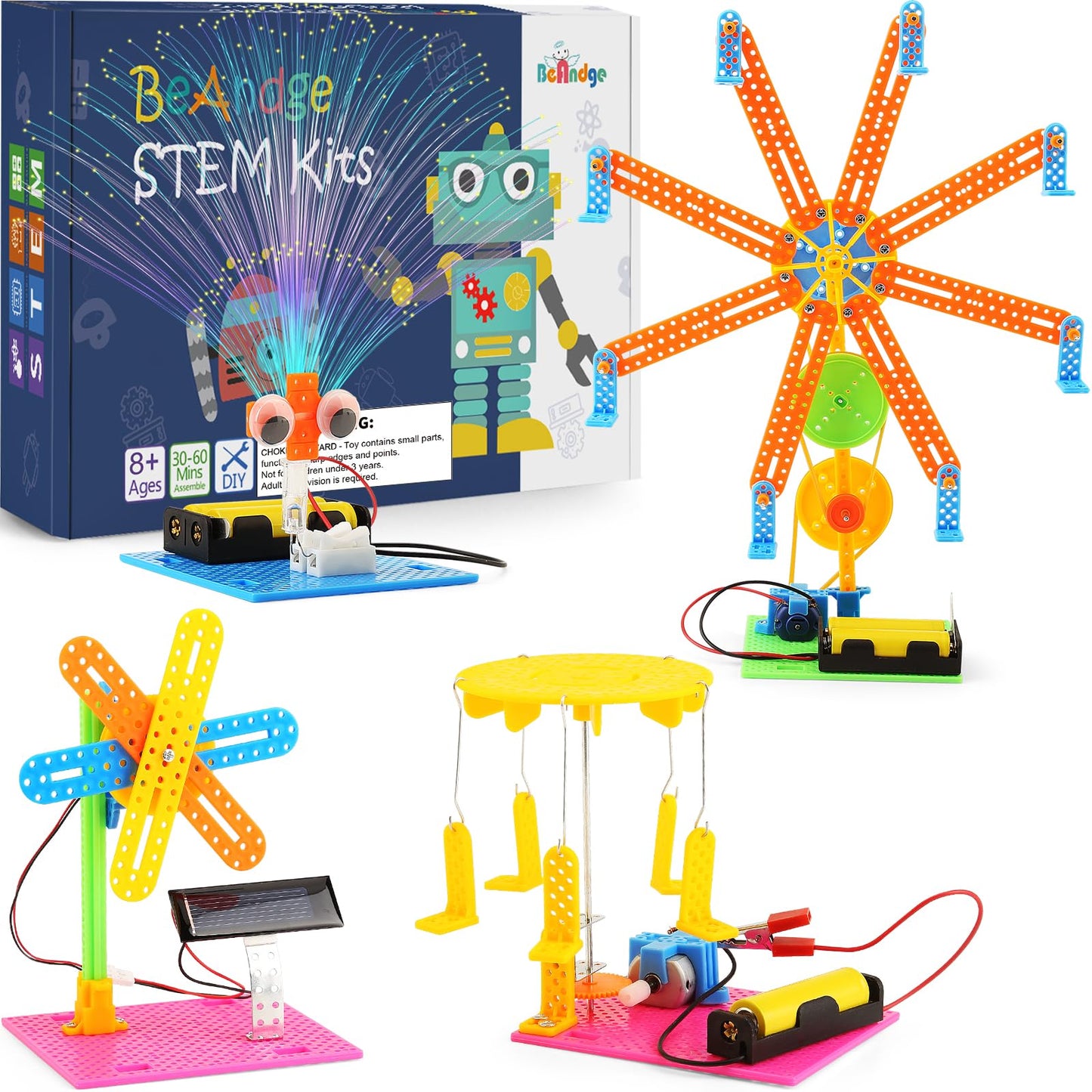 BeAndge STEM Kits, Kids Arts and Crafts for Girls 8-12 8-10, stem Toys for Ages 8-13, Engineering Science Kits for Kids, STEAM Gifts for 6 7 8 9 10 12 Year Old Girls, Electronic Building Boys 6-8
