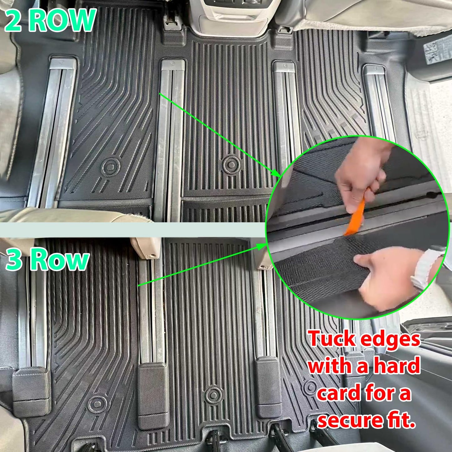 Floor Mats for 2013-2020 Toyota Sienna(NOT Limited & Premium), 3 Row Liner Set Custom Fit All Weather Mats for Sienna, Waterproof Anti-Slip Floor Mats for Toyota 7 Passenger Front & 2nd 3rd Row Mat