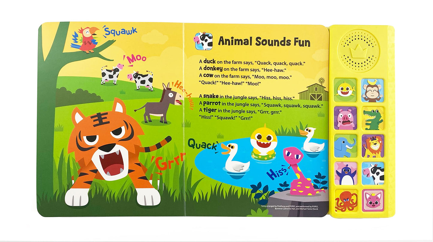 Pinkfong Baby Shark 10 Button Sound Book Collection | Learning & Education Toys | Interactive Baby Books for Toddlers 1-3 | Gifts for Boys & Girls