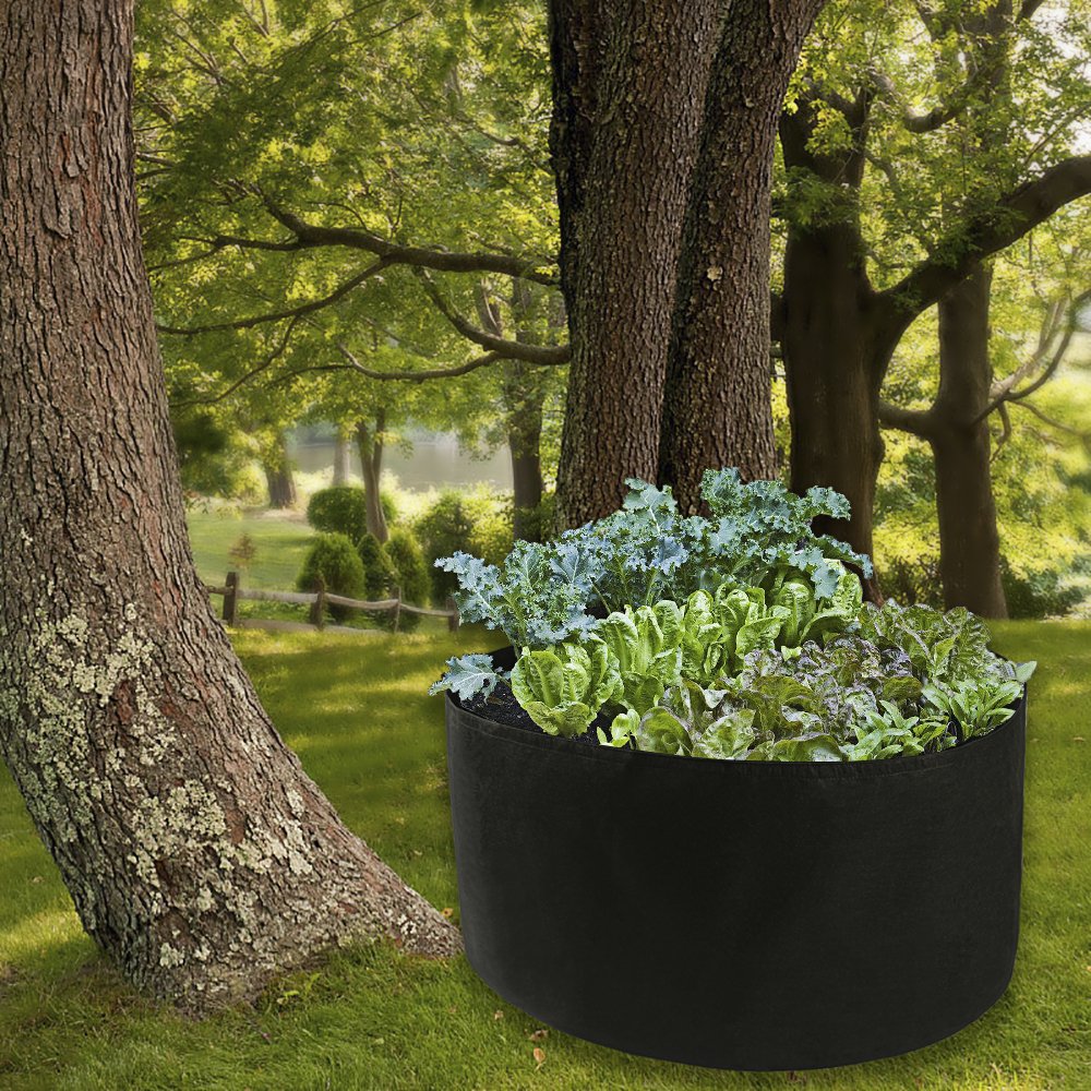 Takefuns 2pcs 150 Gallon Yard Grow Bags,Large Garden Bag,Thickened Nonwoven Plant Fabric Pots,Grow Pots Big Pots Plant for Nursery Garden,Planting