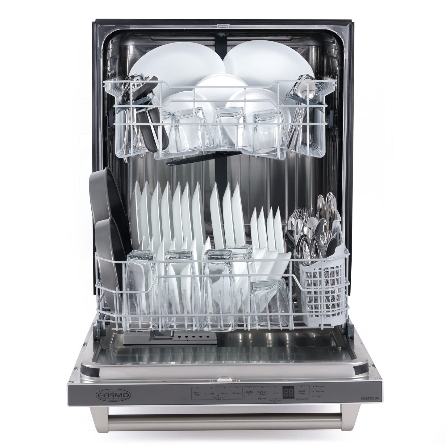 COSMO COS-DIS6502 24 in. Dishwasher in Fingerprint Resistant Stainless Steel with Stainless Steel Tub