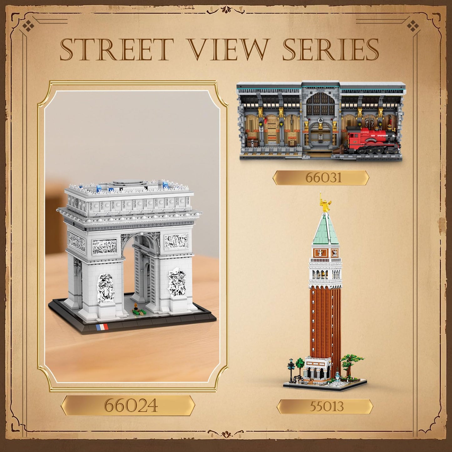 Reobrix Arc de Triomphe Building Set for Adults, 3395 PCS Paris Landmark Architecture Model Kit, DIY Construction Toy Blocks with Exquisite Details, Collectible Display & Home Decor Gift