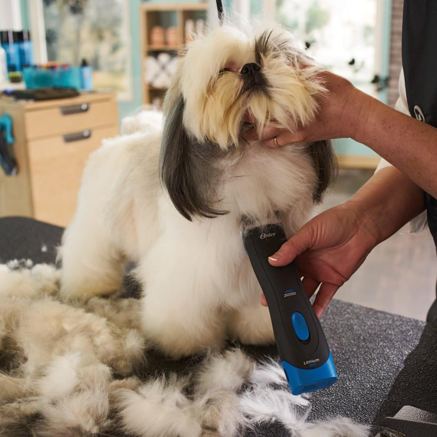 Oster Professional Cordless 3000i Dog & Animal Clippers - Pet, Livestock & Dog Grooming Clippers - Ergonomic, Heavy Duty Design - Includes Size 10 CryogenX Blade, Battery & Charging Stand
