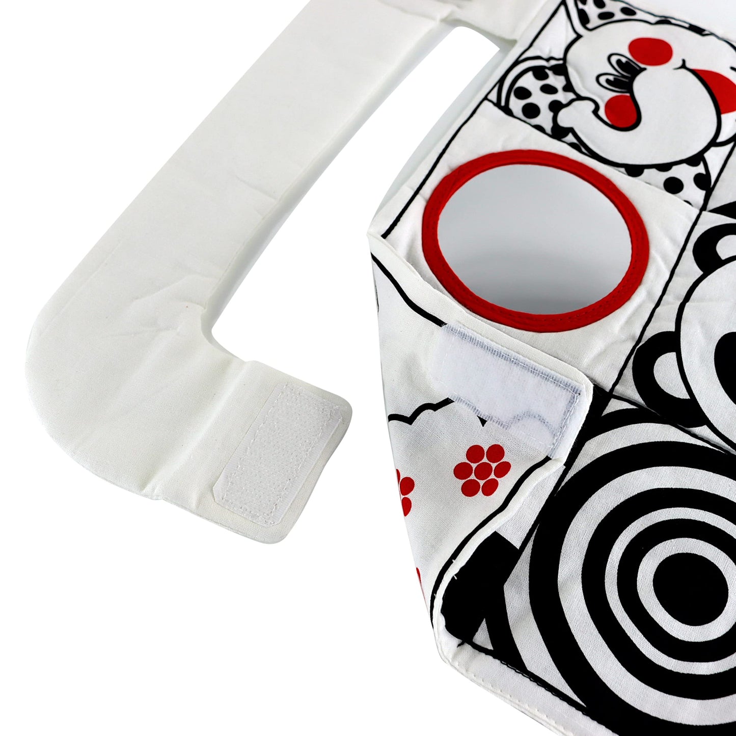 Car Toys for Babies - Infant Car Seat Toy with High Contrast Colors, Reversible Design, Baby Safe Mirror and Storage Pocket - Easy to Attach and Clean, Infant Carseat Toy
