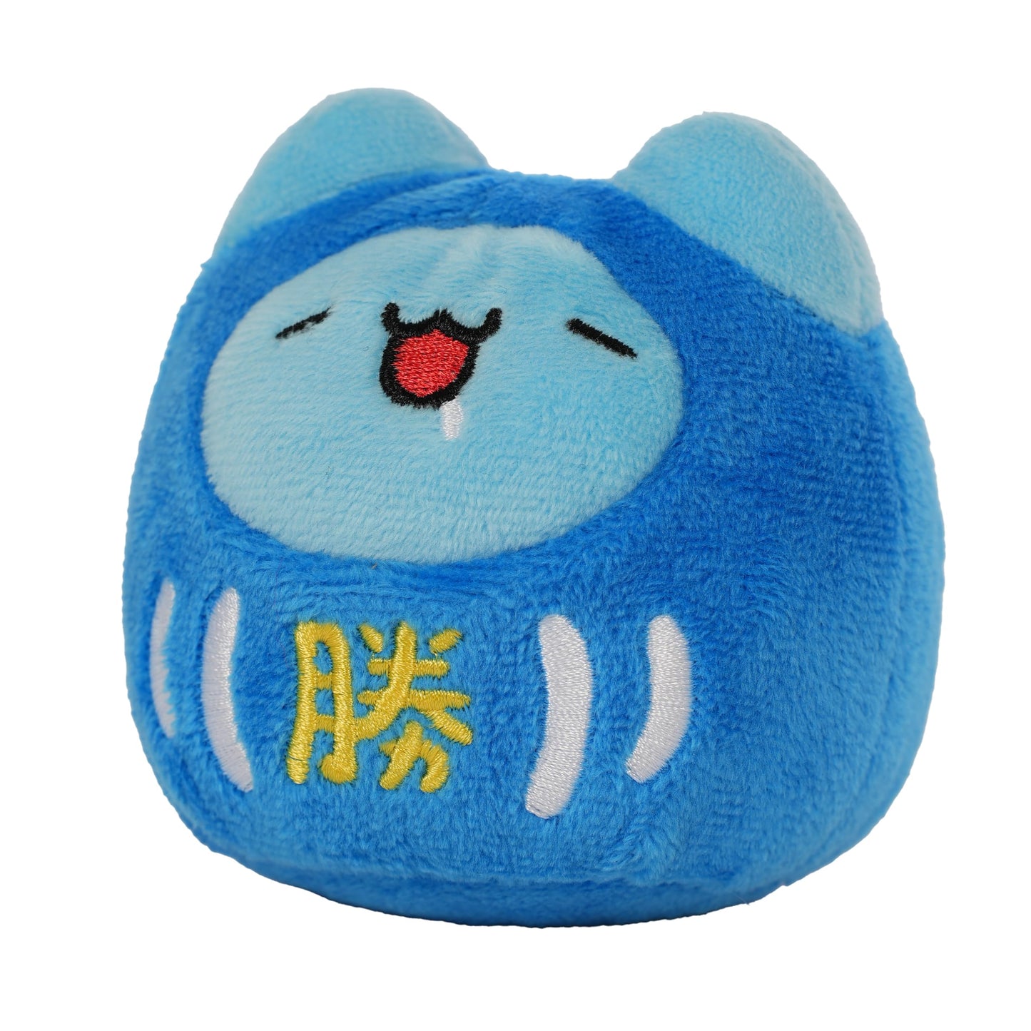 bugcatcapoo Lucky Daruma Wobble Doll 3.5", Officially Licensed, Blue Victory Design, Cute Tumbler Toy, Soft Stuffed Animal Roly-Poly, Kawaii Anime Decor, Gift for Birthday Christmas, Desktop Mascot