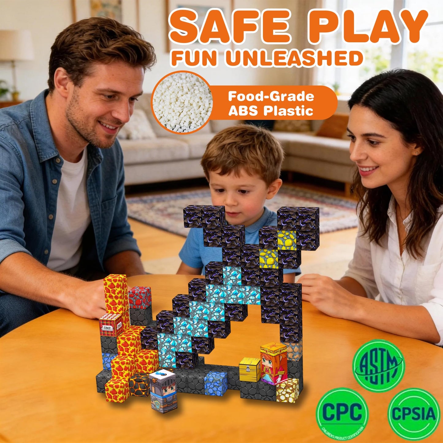 Cosminy 100PCS Magnetic Building Blocks, Magnetic Cubes STEM Sensory Toys, Magnetic Blocks Stacking Construction Toys for Kids Ages 3+, Birthday for Boys Girls