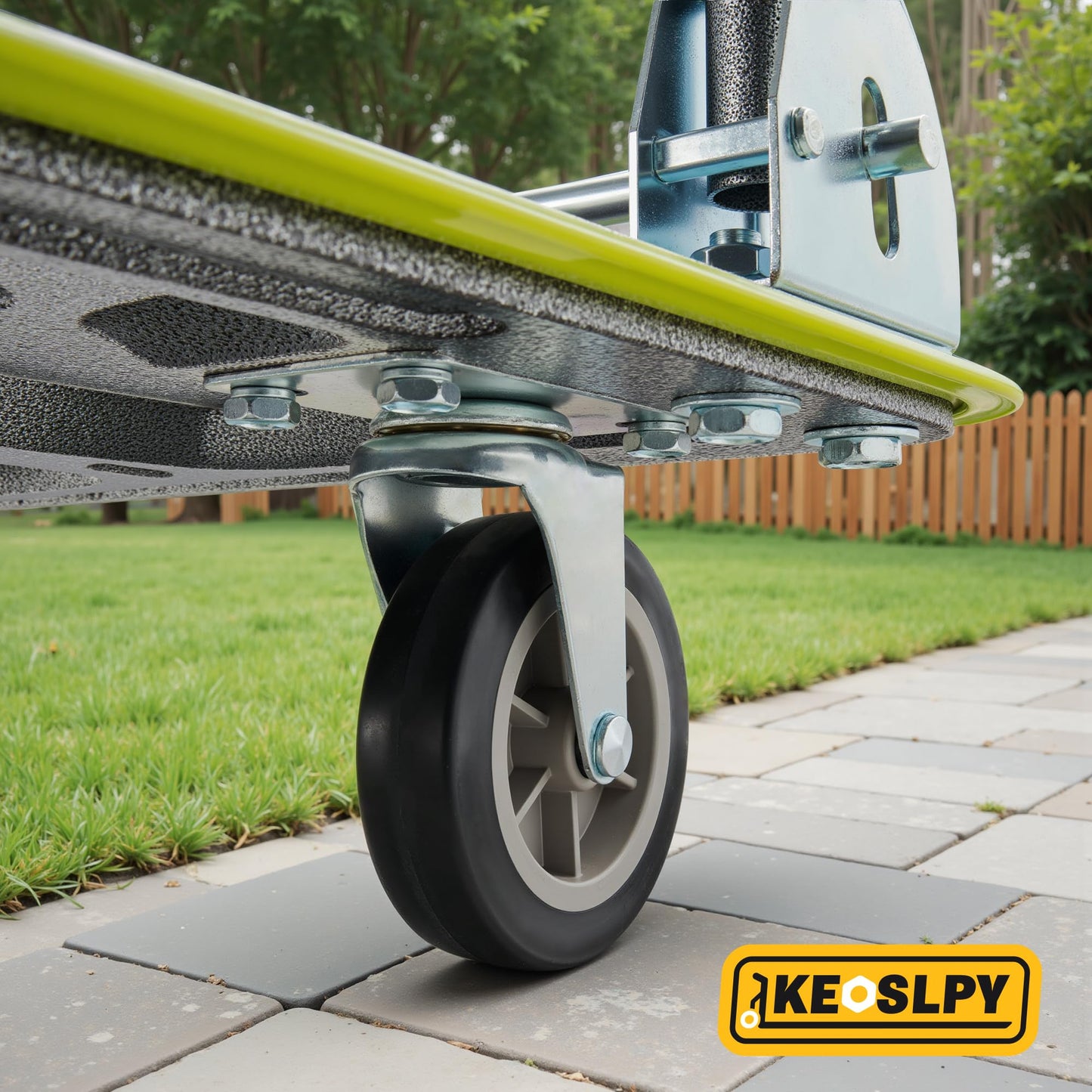 Keoslpy Upgraded Push Cart Dolly, 700lbs Foldable Platform Cart with Wheels, 2 Tier Heavy Duty Platform Truck, Moving Flatbed Cart for Warehouse, Garage, Workshop, Office 28.75" x 18.5" x 34"