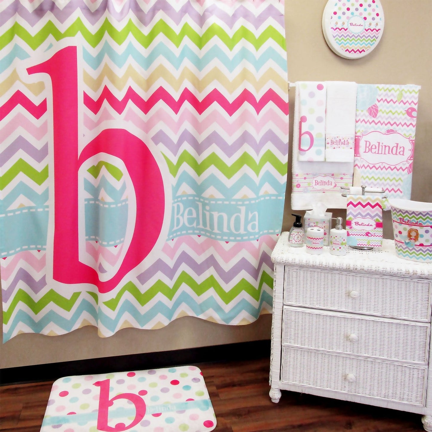 YouCustomizeIt Personalized Ladybugs & Chevron Tissue Box Cover