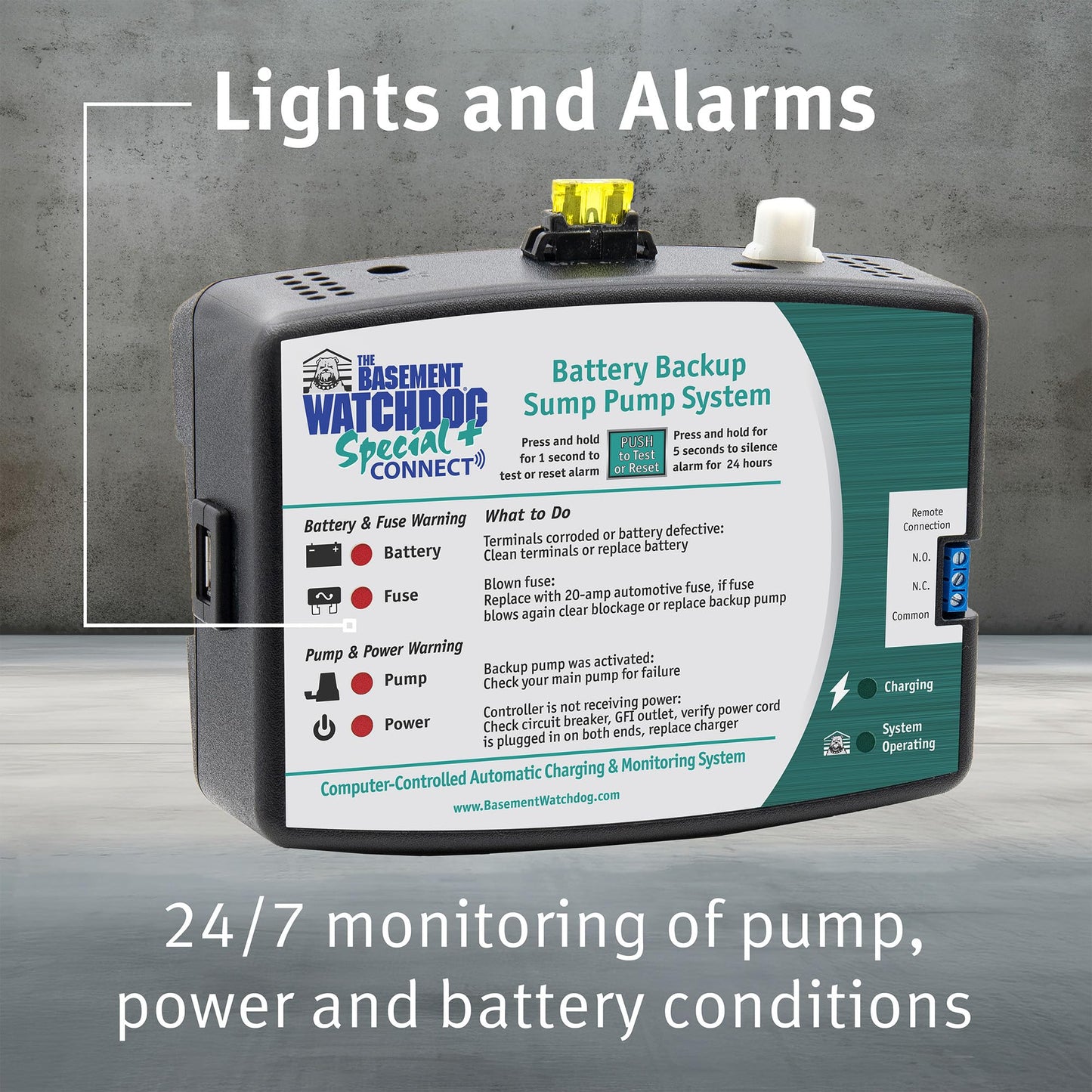 The Basement Watchdog Big Combo CONNECT Preassembled Primary & Battery Backup Sump Pump System - WiFi-Capable w/Add-on Module (CITS-50)