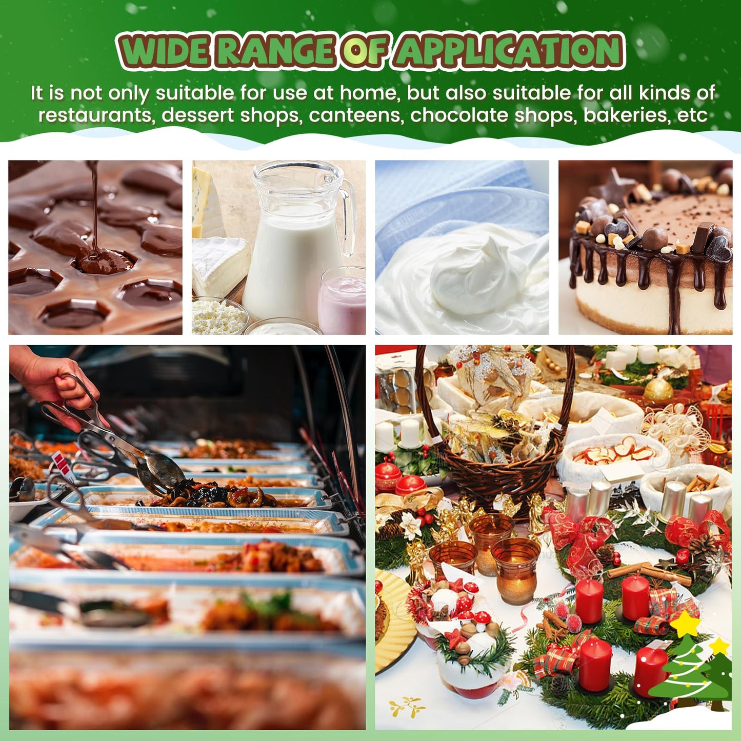 Flyseago Chocolate Tempering Machine Upgrade Professional Chocolate Melter Food Warmer 9lbs 2 Tanks Capacity Chocolate Melting Machine 86-230℉ with Lids Candle Making Machine Commercial Home Use