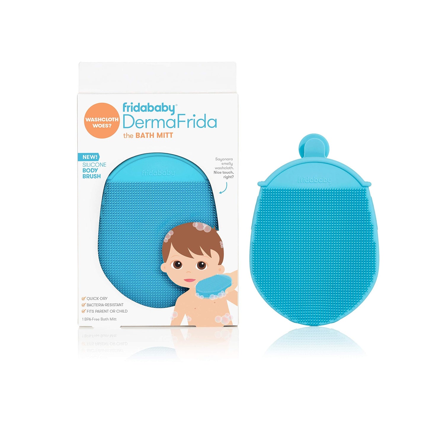 Frida Baby DermaFrida The SkinSoother Baby Bath Brush, Cradle Cap Brush for Babies, Baby Essential for Dry Skin, Cradle Cap Treatment and Eczema, 2 Pack