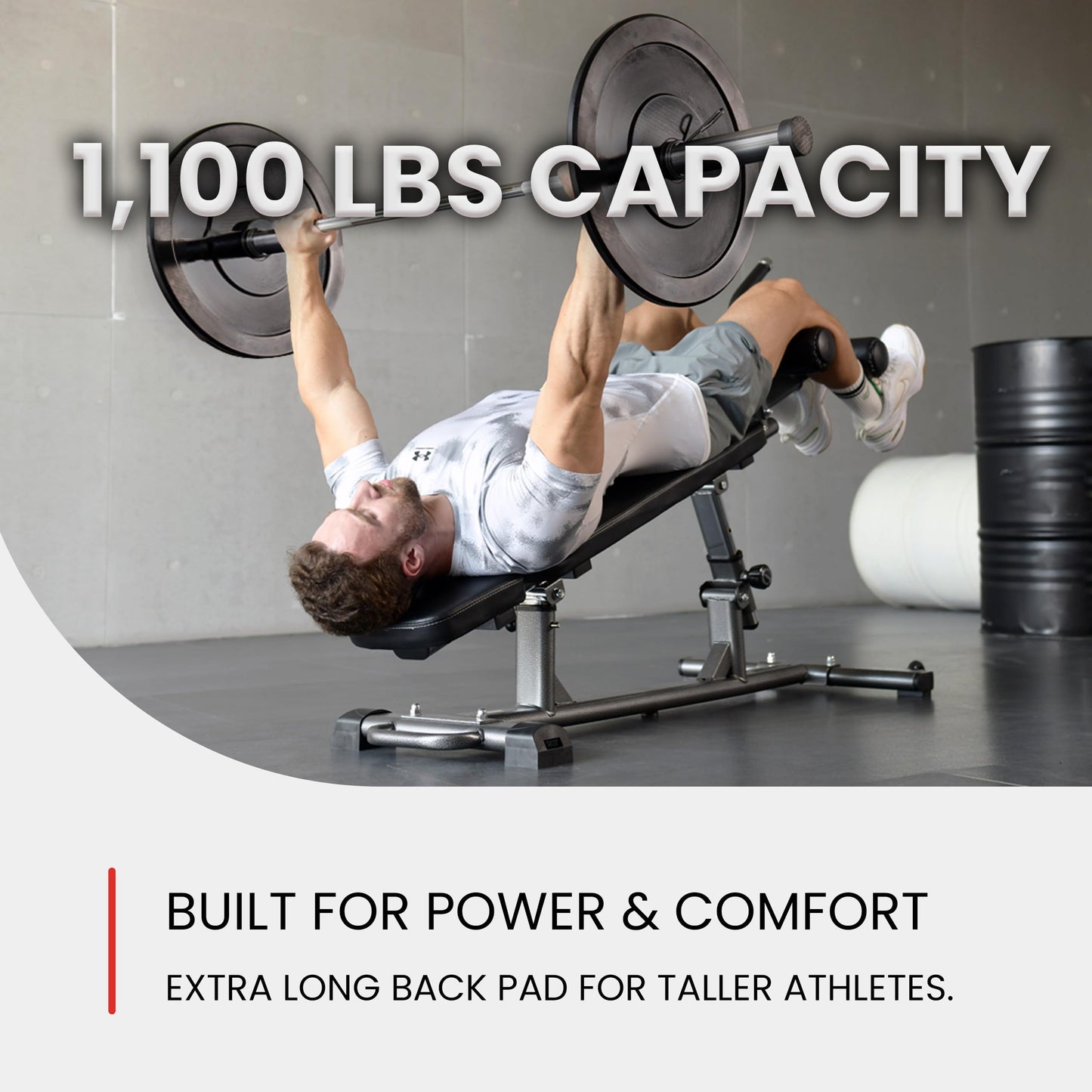 Finer Form Semi-Commercial Decline Sit Up and Flat Weight Bench. Adjustable Fitness Equipment and Exercise Bench for Abs, Crunches, and Strength Training. Great Workout Equipment for the Home Gym.