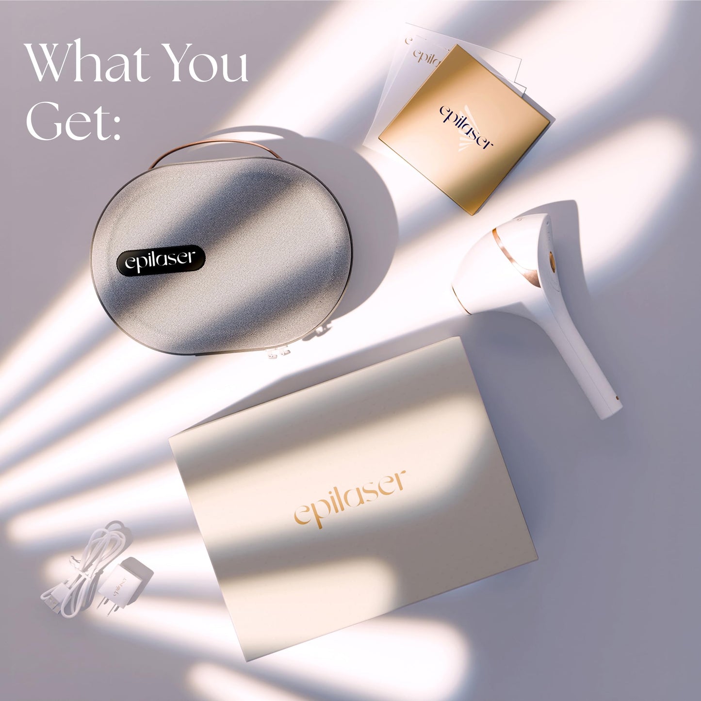 Epilaser At-Home True Laser Hair Removal Device for Light Skin, Safe, Intelligent, Painless and Permanent Hair Removal for Face, Body, Bikini Line