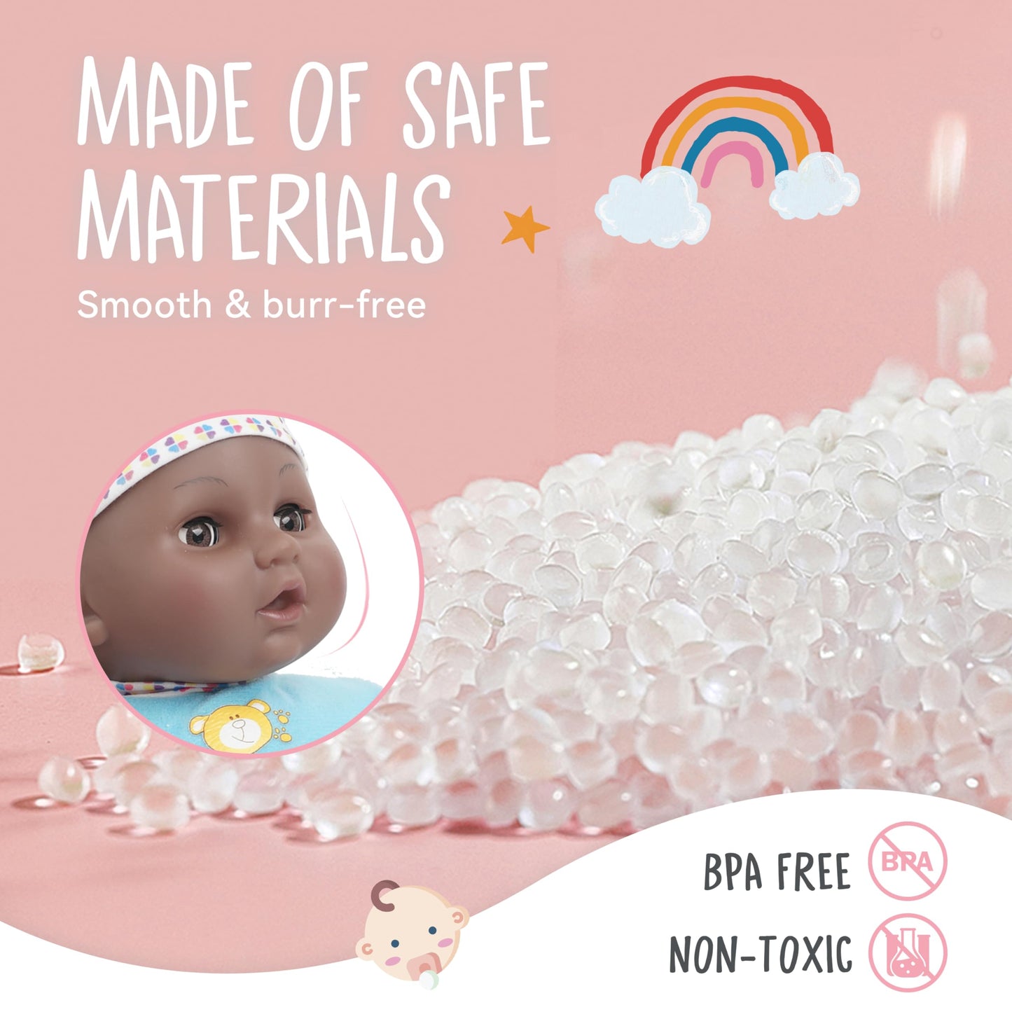 Toy Choi's Interactive Baby Doll Blue - 16 Inch Crying Talking Feeding Dolls with Different Sounds and Accessories, Pretend Play Preschool Toys for 2 3 4 5+ Year Old Girls Boys Gift, Black Doll