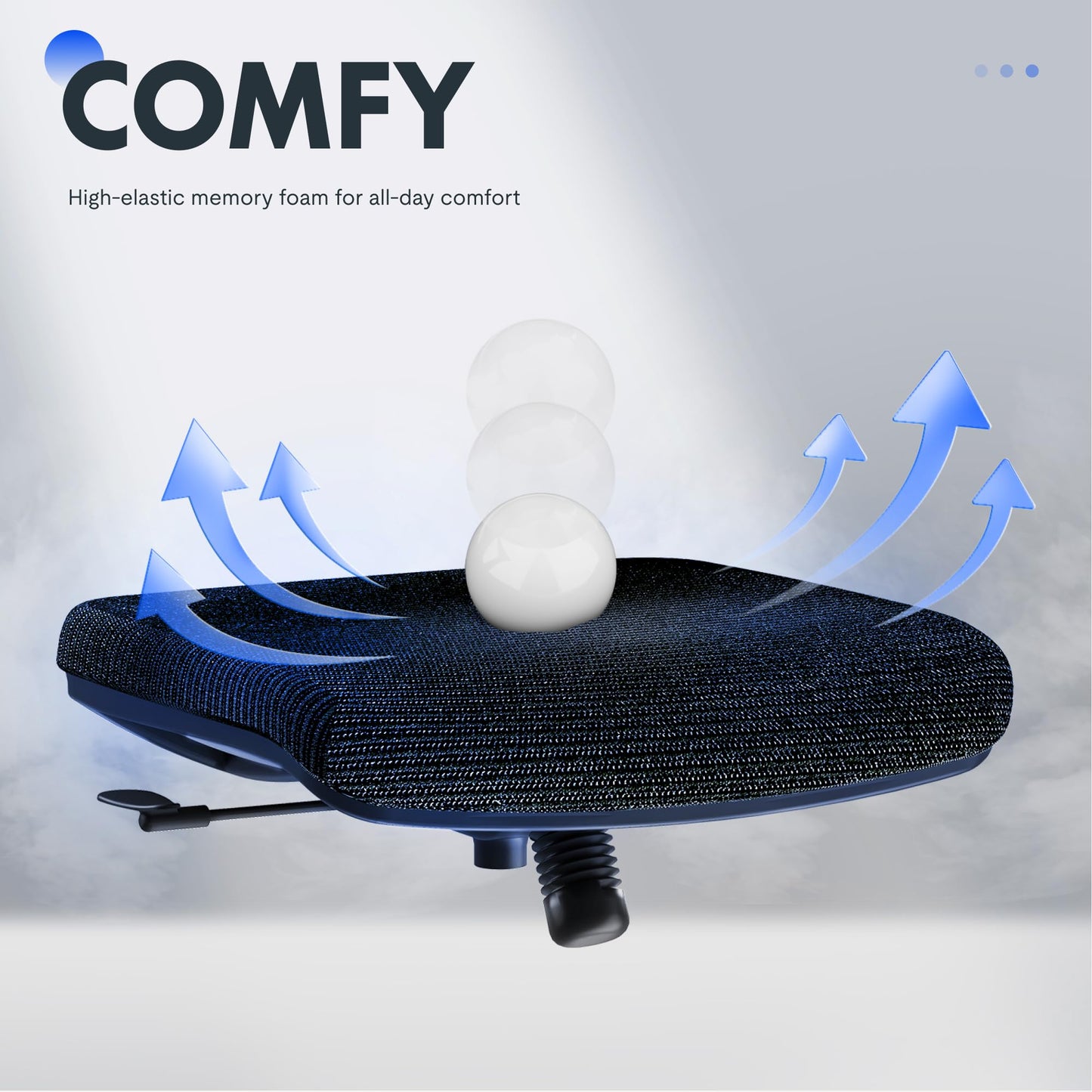 FLEXISPOT OC3 Cloud Ergonomic Office Chair with Footrest, High Back Computer Chair with Adjustable Lumbar Support/3D Headrest, Desk Chairs for Home Office Gaming Working, Black,Foam Seat,Cloud-F