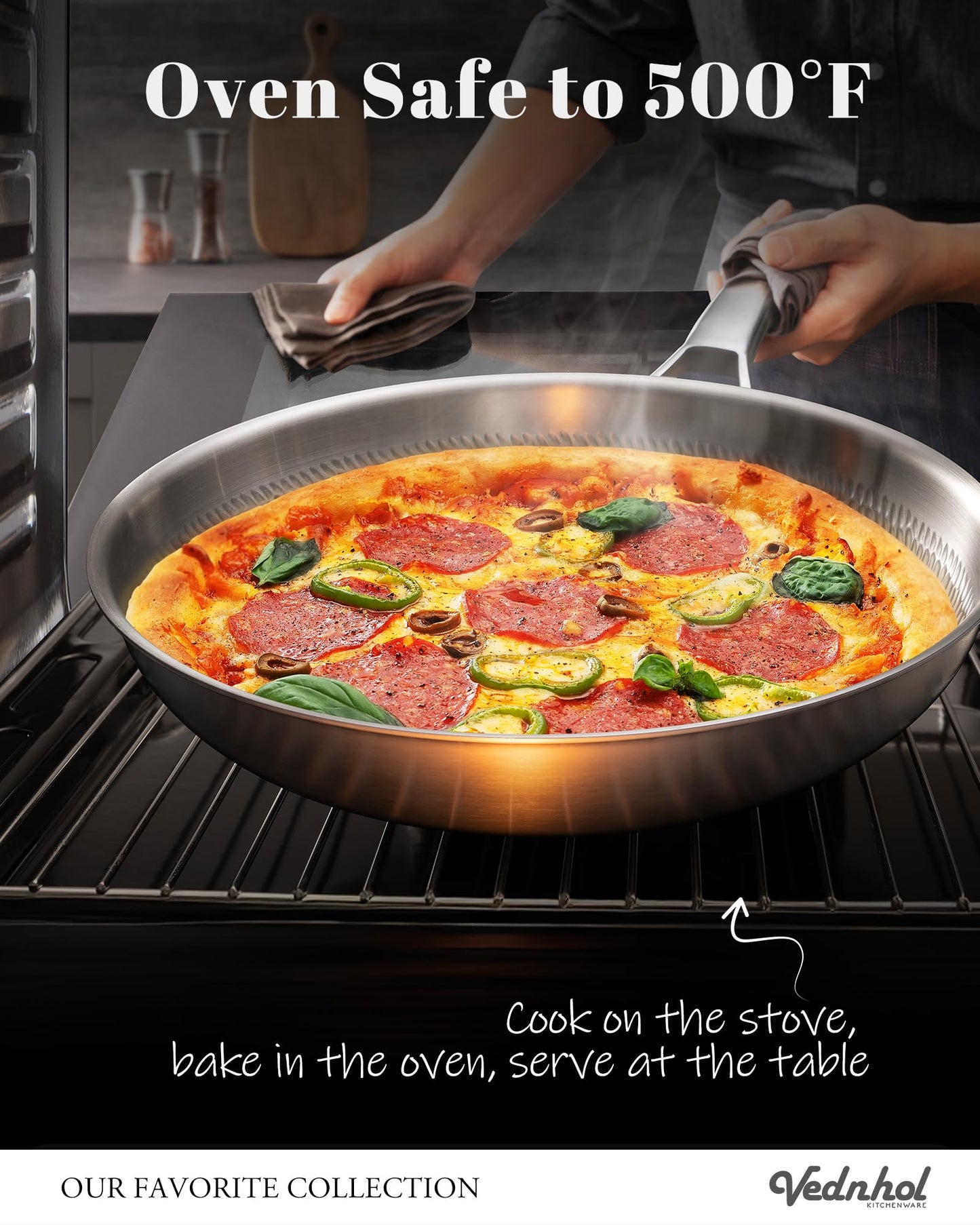 Titanium Pans set, 8+10+12Inch Pure Titanium Hammered Upgarde Pro with Two Lids, Non-Toxic Skillet for Cooking, PFAS/PFOA/PTFE Free Cookware, Dishwasher&Oven Safe, Kitchen Induction Compatible