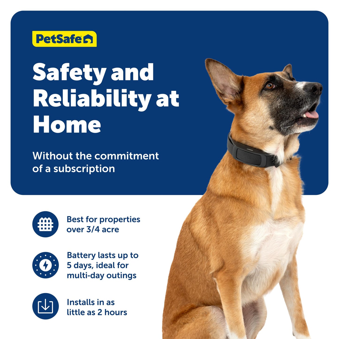 PetSafe Guardian GPS Dog Fence - Advanced AccuGuard Technology - Wireless Virtual Fence - No Subscription Required - Waterproof Collar with Long Lasting Battery - Easy to Set Up