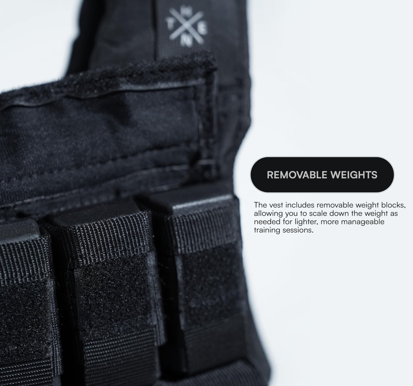 THENX Weighted Vest by Chris Heria – Adjustable Workout Vest for Men & Women – Calisthenics, Fitness, Running, Cross Training & Strength Training – Ergonomic Fit with Removable Weights – Black (Black, 40 lb)