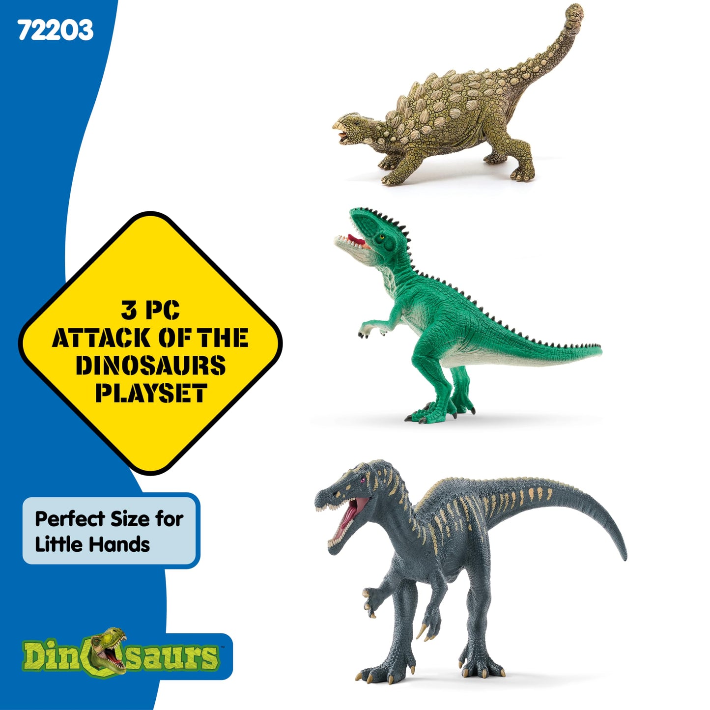 Schleich Dinosaurs - Attack of The Dinosaurs Trio Playset - Dinosaur Toys for Boys and Girls - Dino Figurines for Kids Ages 5+