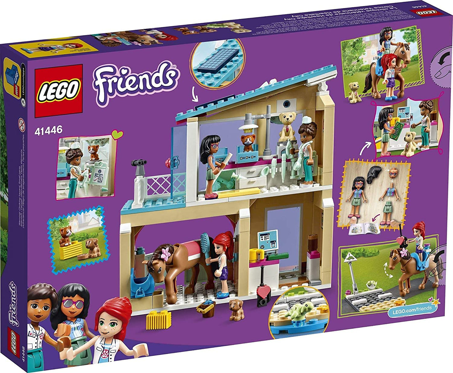 LEGO Friends Heartlake City Vet Clinic 41446 Building Kit; Animal Rescue Toy Makes a Great-Value Christmas, Holiday or Birthday Gift for Kids Who Love Vet Clinic Pretend Play, New 2021 (258 Pieces)