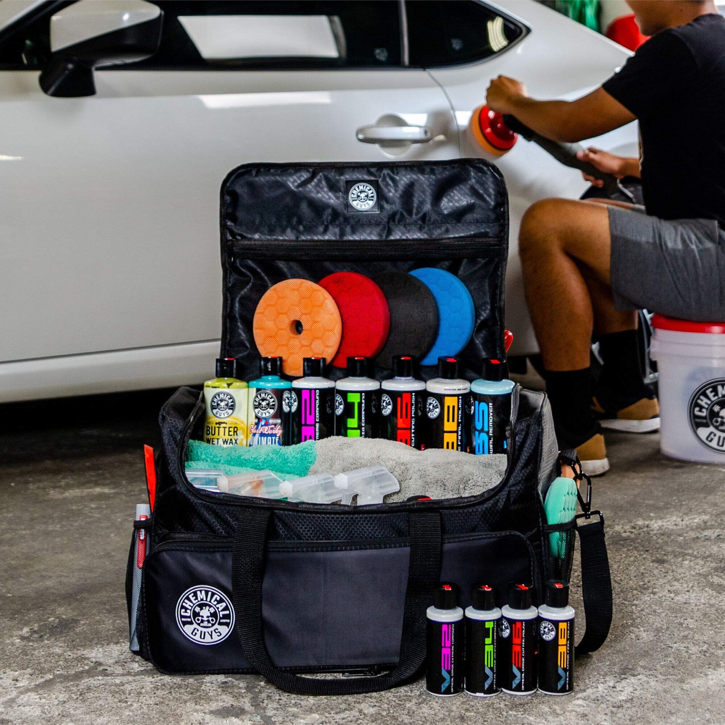 Chemical Guys ACC614 Detailing Arsenal Bag & Trunk Organizer, Large (Range Bag) 21" x 12" x 14" - Black