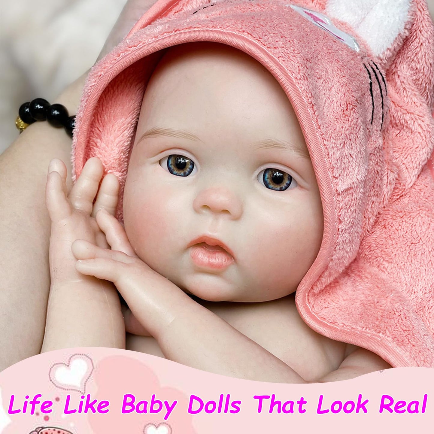 Aniiyy 18 Inch 6.39lbs Full Body Silicone Baby Dolls Realistic Toddlar Baby Dolls,Silicone Reborn Baby Dolls Girl, Not Vinyl Dolls