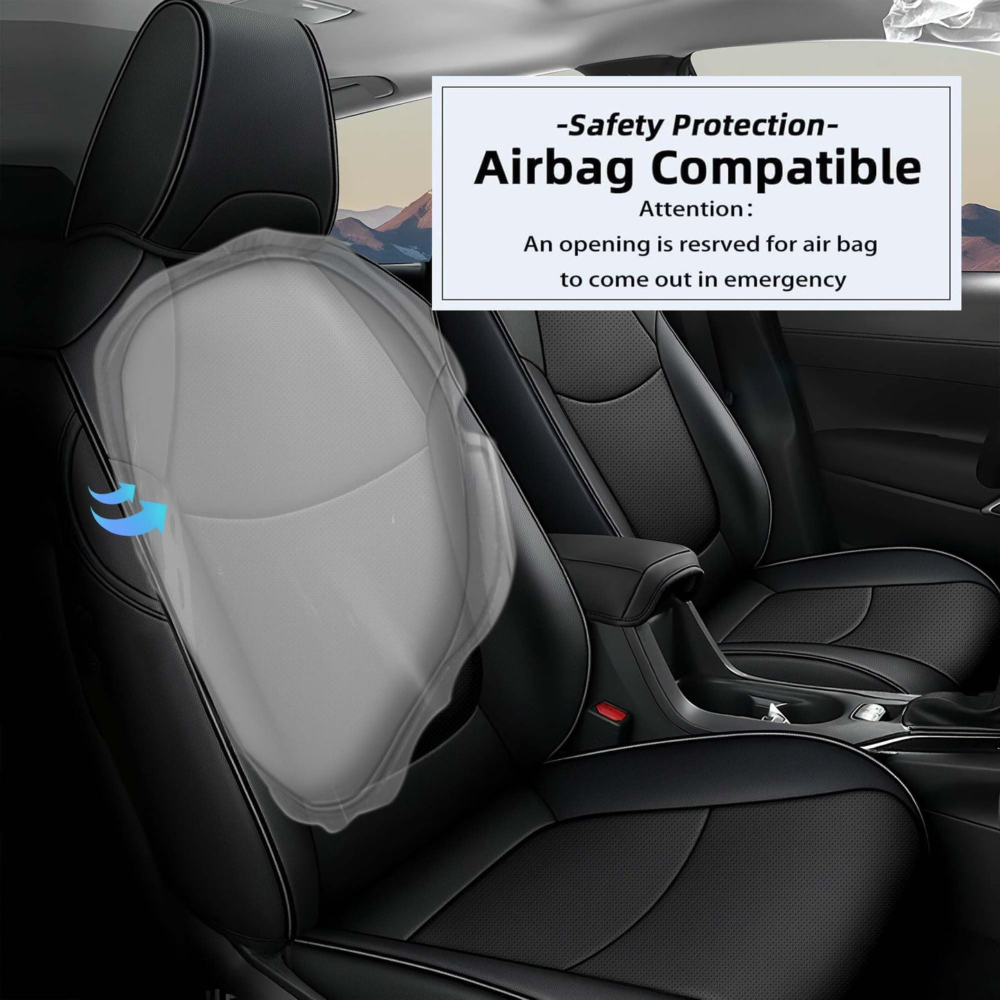 AOMSAZTO Car Seat Covers for Toyota Corolla 2020 2021 2022 L,LE, Car Seat Cover Full Set Waterproof, Custom Fit Full Set Faux Leather Black