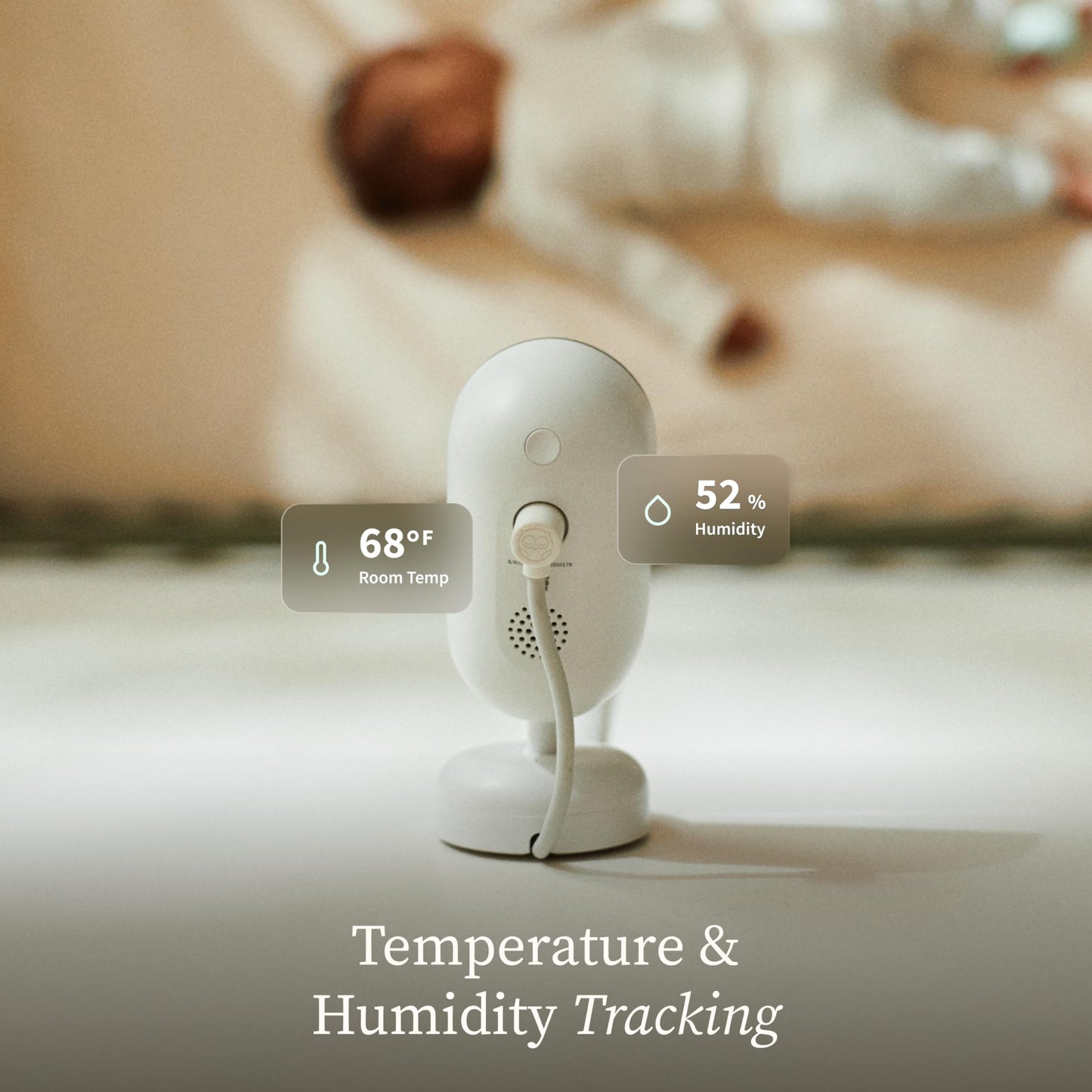 Owlet Dream Sight™ – Smart HD Video Baby Monitor with 2K Camera, Cry, Motion & Sound Alerts, Temp + Humidity Monitoring, Secure WiFi, 2-Way Talk, Compatible with Dream Sock