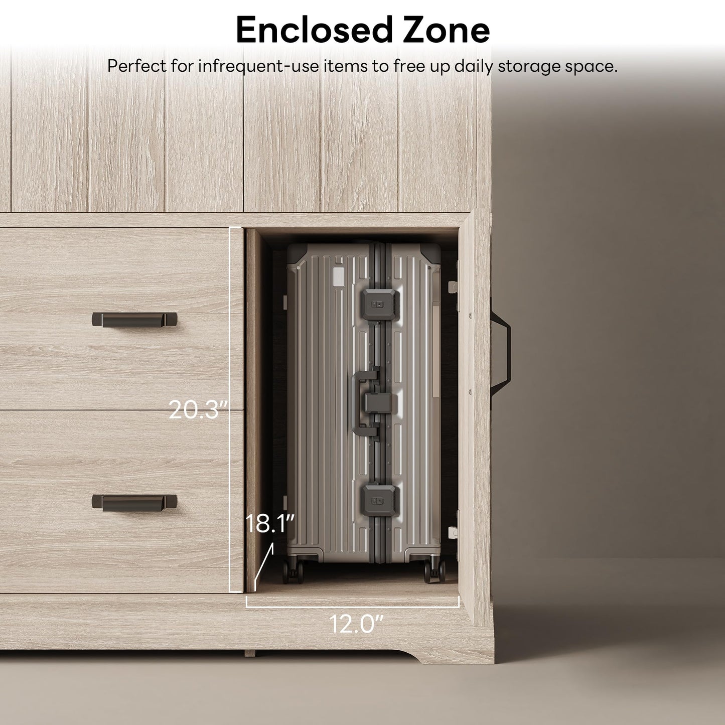 LIKIMIO Wardrobe Closet, 70" Tall 4 Doors Large Wooden Closet with 2 Drawers, 3 Shelves Bedroom Armoire with Hanging Rod, Freestanding Storage Cabinet for Hanging Clothes, Light Oak