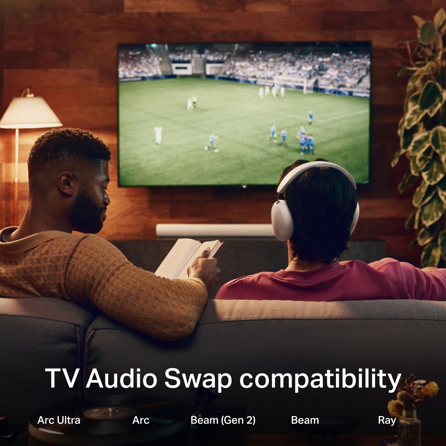 Sonos Ace | Noise Cancelling Wireless Over-Ear Headphones with Bluetooth, 30-Hour Battery Life, Spatial Audio, Dolby Atmos, Dynamic Head Tracking - White (Pack of 2)