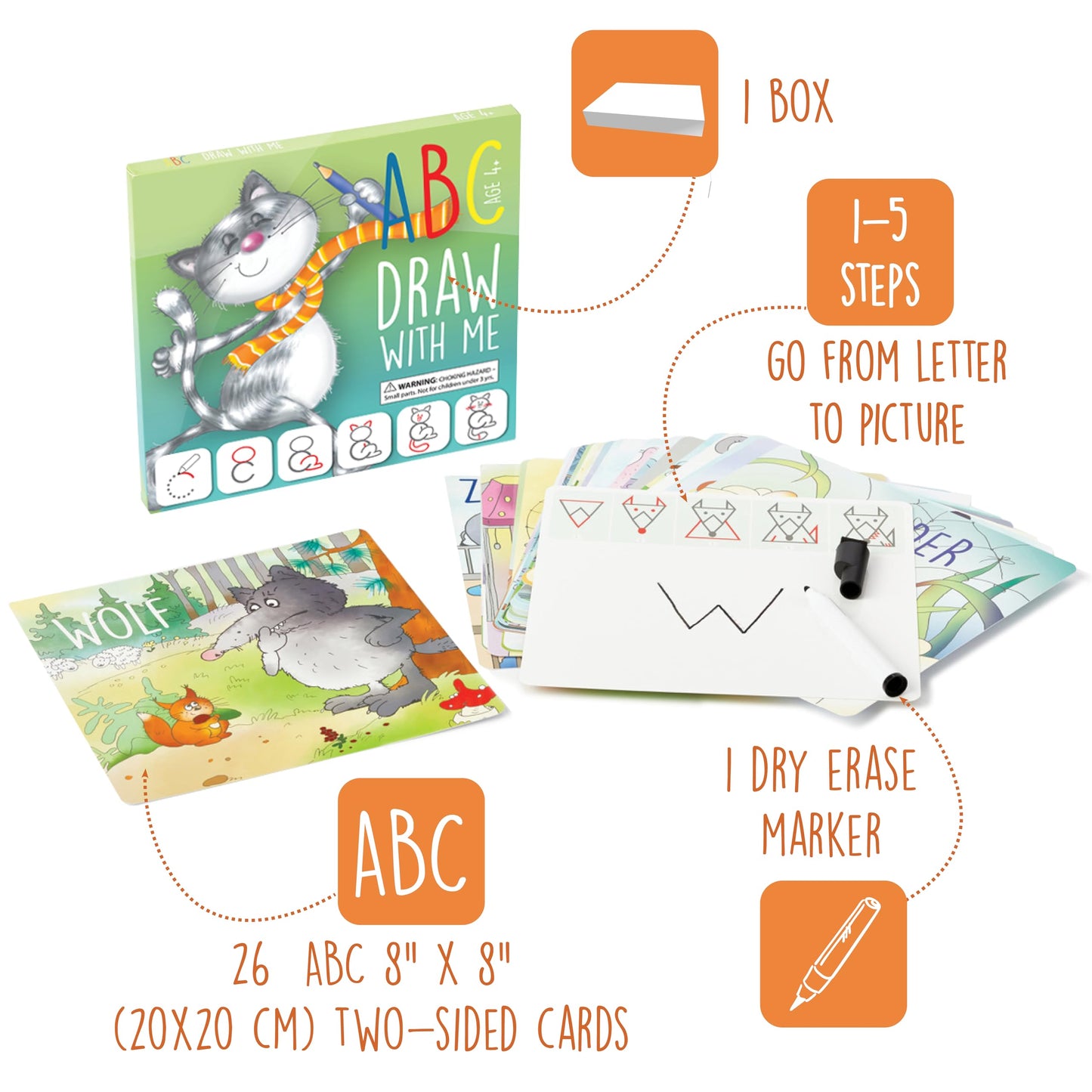 Drawing with Alphabet and Numbers Learning Activity - Perfect for Kids Who Love Toys, Art and Craft, for Girls and Boys Ages 3, 4, 5, 6