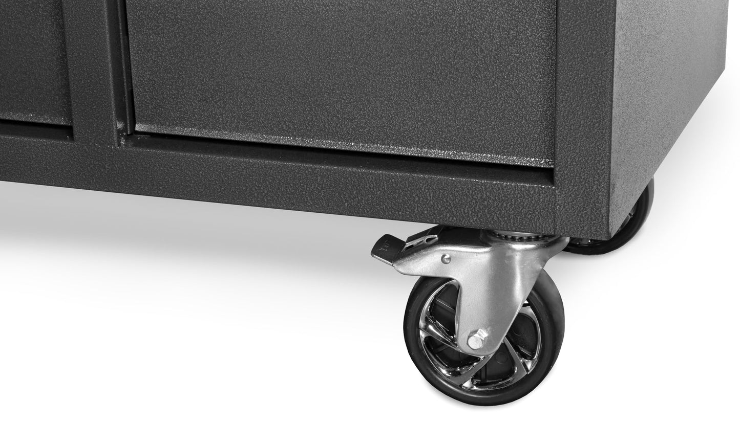 Wen 52-Inch Premium Rolling Tool Cabinet, Black, Heavy Duty 21-Gauge Powder-Coated Steel Construction, for Garage and Workshop (GG532B)