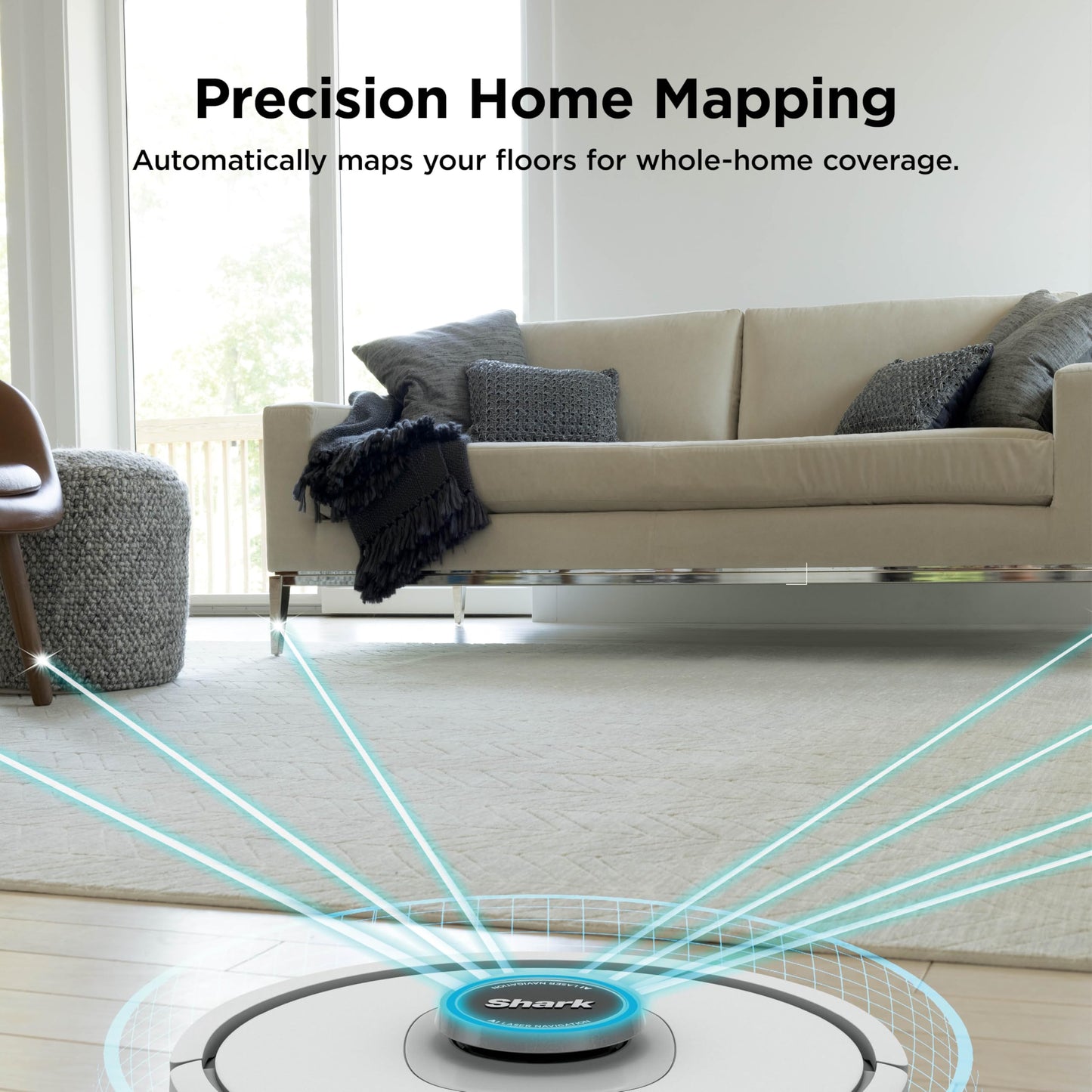Shark AI Ultra Voice Control Robot Vacuum with Matrix Clean Navigation, Home Mapping, 60-Day Capacity, XL Self-Empty Base for Homes with Pets, Carpet & Hard Floors, Cool Grey, AV2511AE