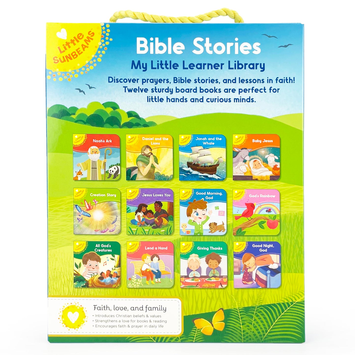 My Little Learner Library: Bible Stories - Christian (12 Board Books) for Toddlers