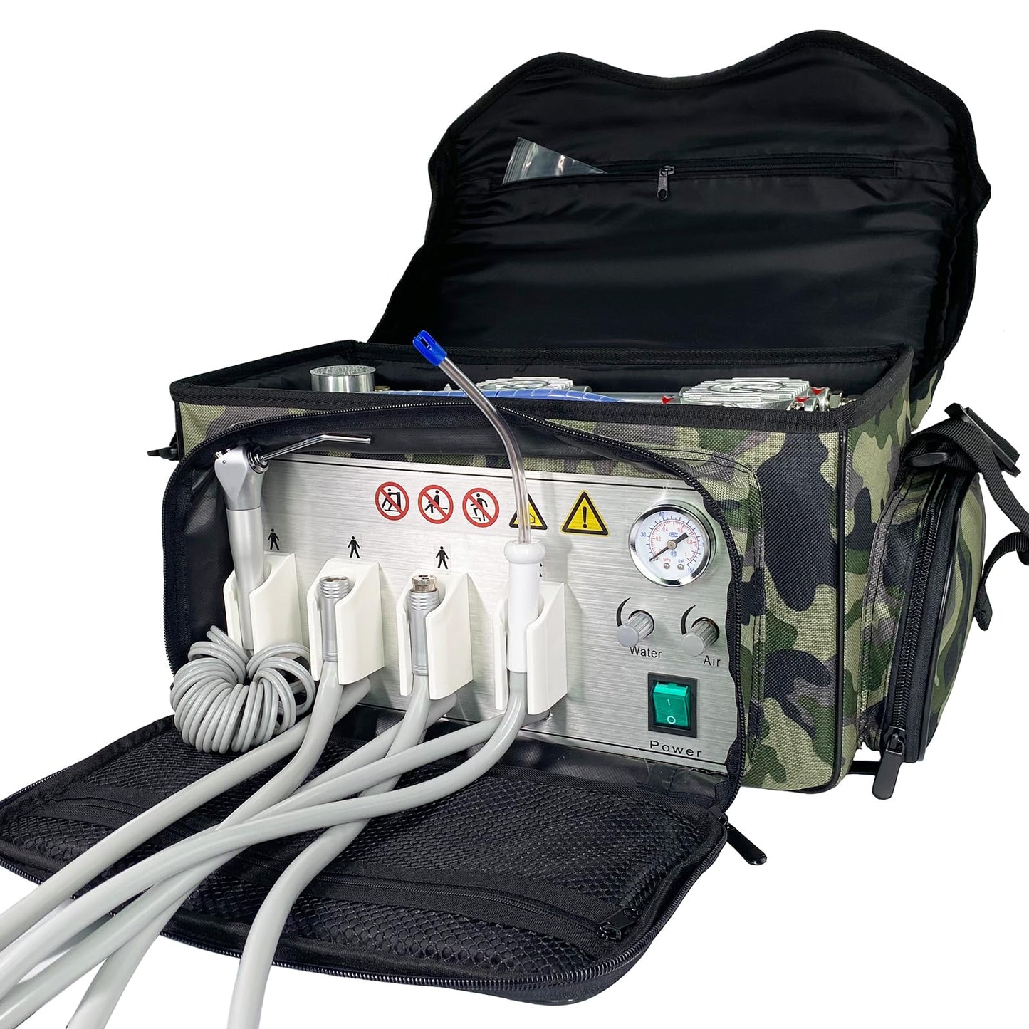 Portable Veterinary Dental Delivery Unit with Air Compressor and Suction System for Dental Veterinary Clinic, 4H