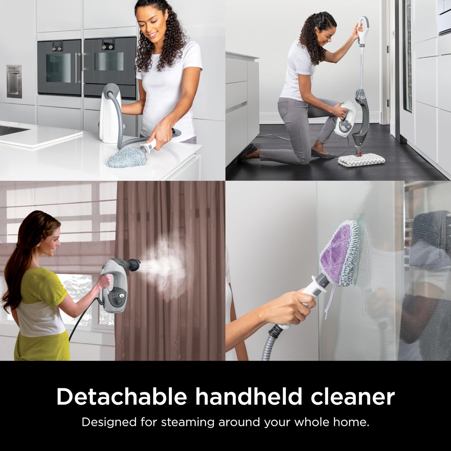 Shark Steam Mop Pro Lift-Away with Detachable Handheld Steam Cleaner for Whole Home Cleaning, Steams Hard Floors, Upholstery, Garments and Cars, 3 Modes with Steam Blaster Technology, S3973D