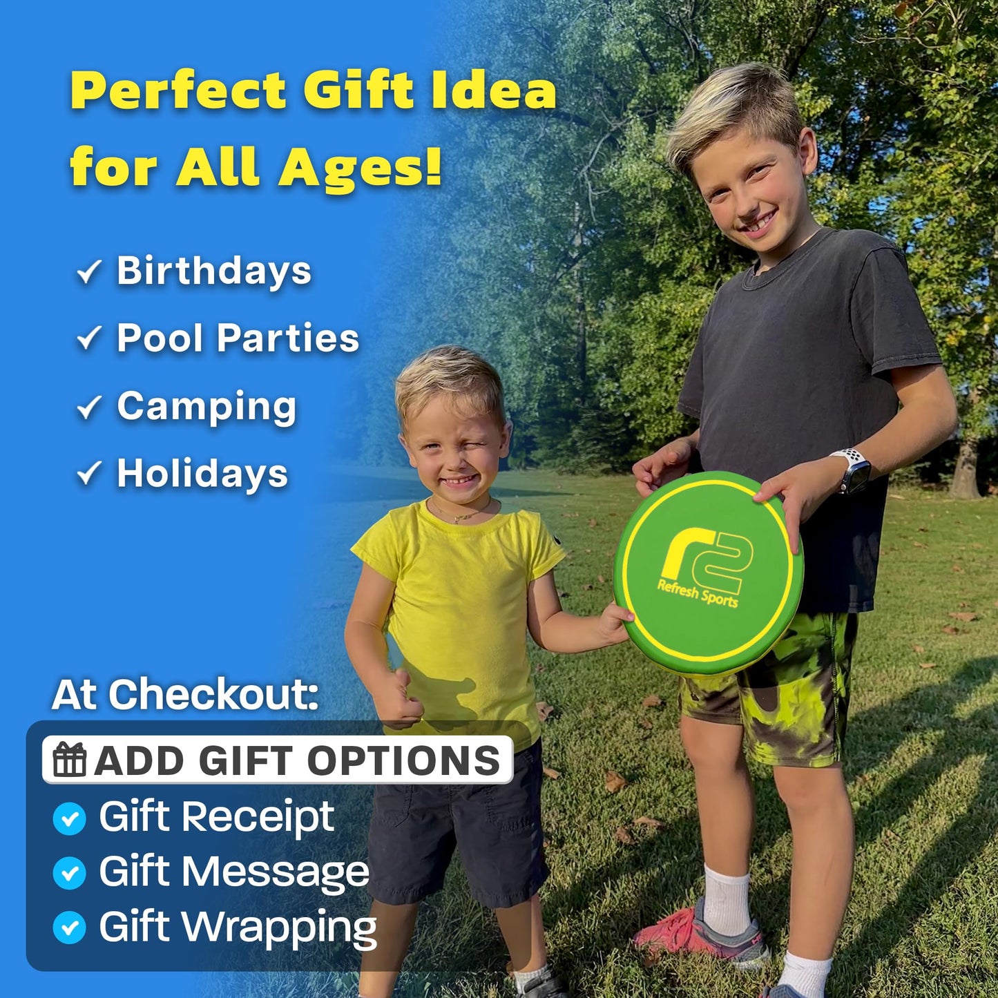 Soft Flying Disc – Fun Outdoor Toy for Kids, Teens & Adults – Easy to Catch - Fun Summer Gifts for Kids - Pool & Beach Games – Holiday Present Summer Gift for Boys & Girls Ages 3 4 5 6–12+