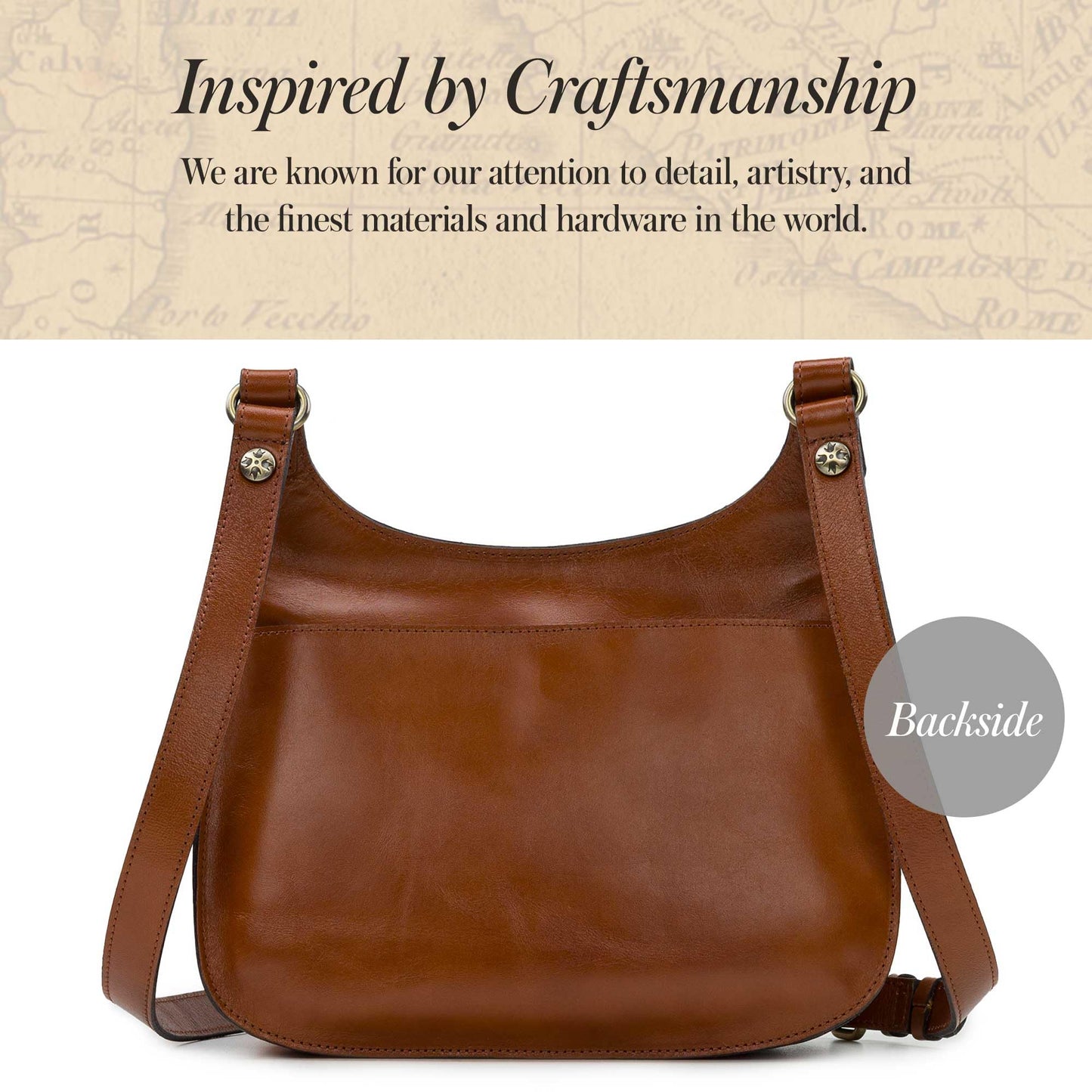 Patricia Nash London Saddle Bag - 100% Full-Grain Leather Purse for Women - Cross Body Purses for Women - Genuine Leather Handbags - Tan